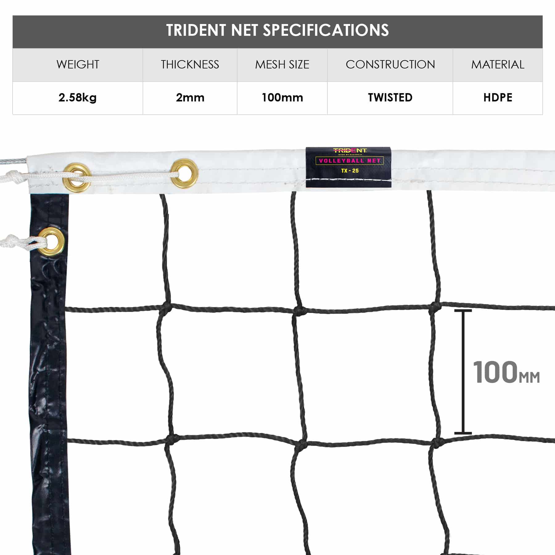 Trident TX-25 Volleyball Net - Image 3