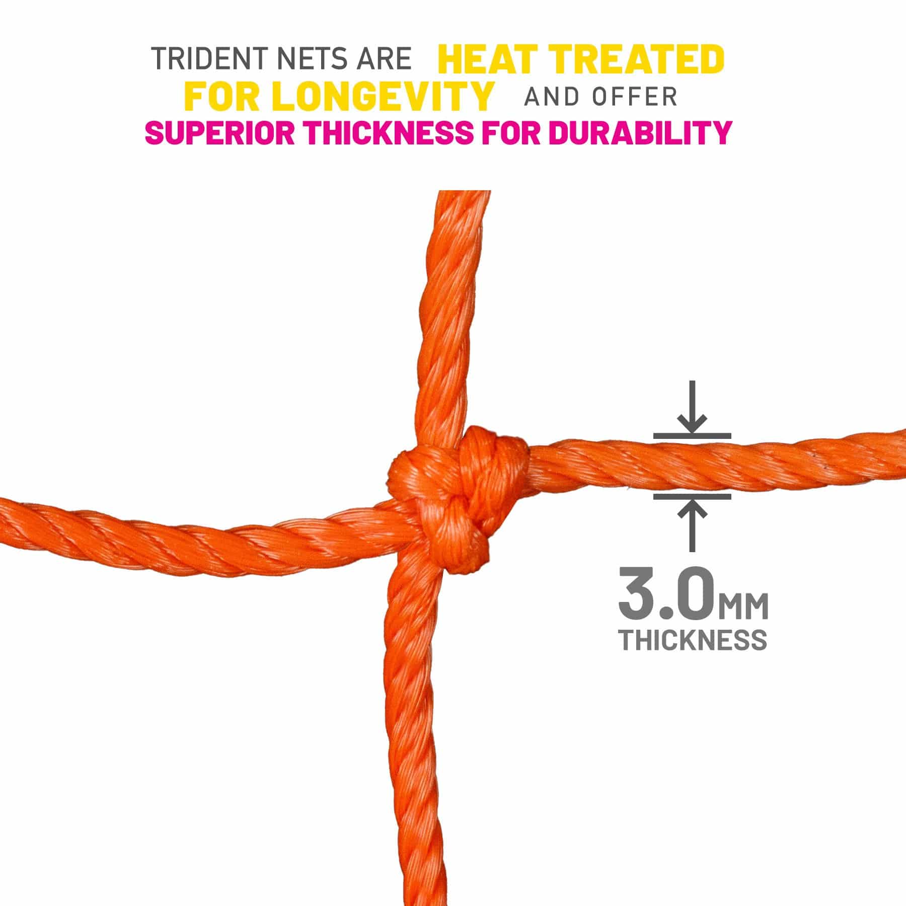 Trident T-30FN Futsal Net (Orange) - Image 2