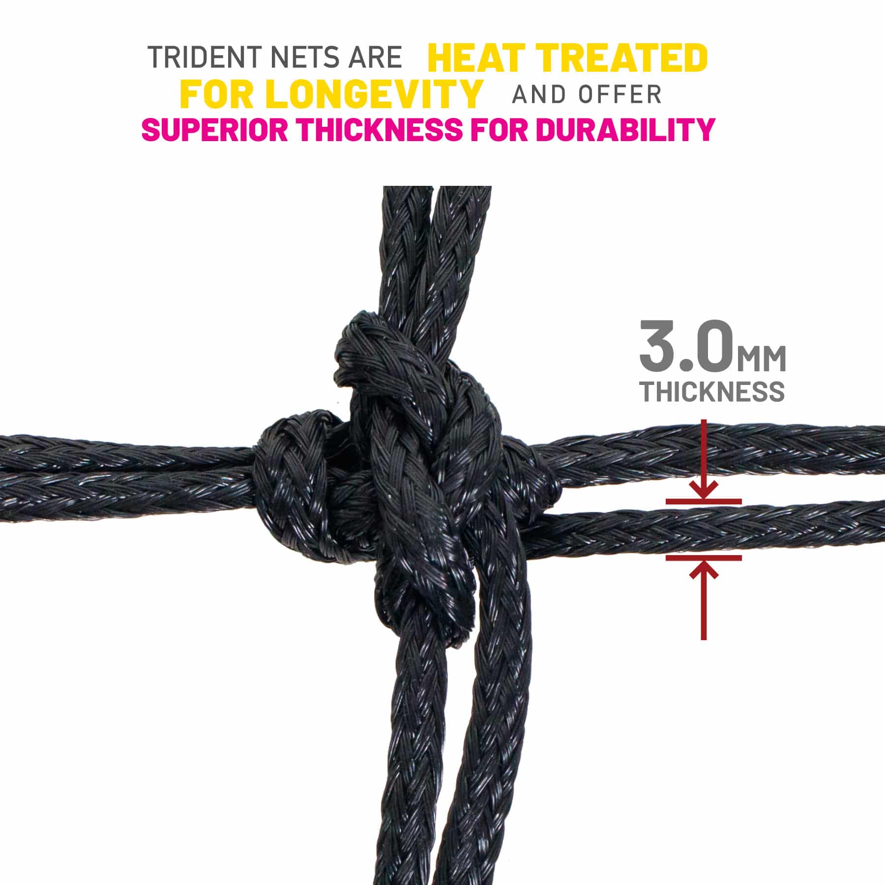 Trident T-30D Braided Tennis Net - Image 2