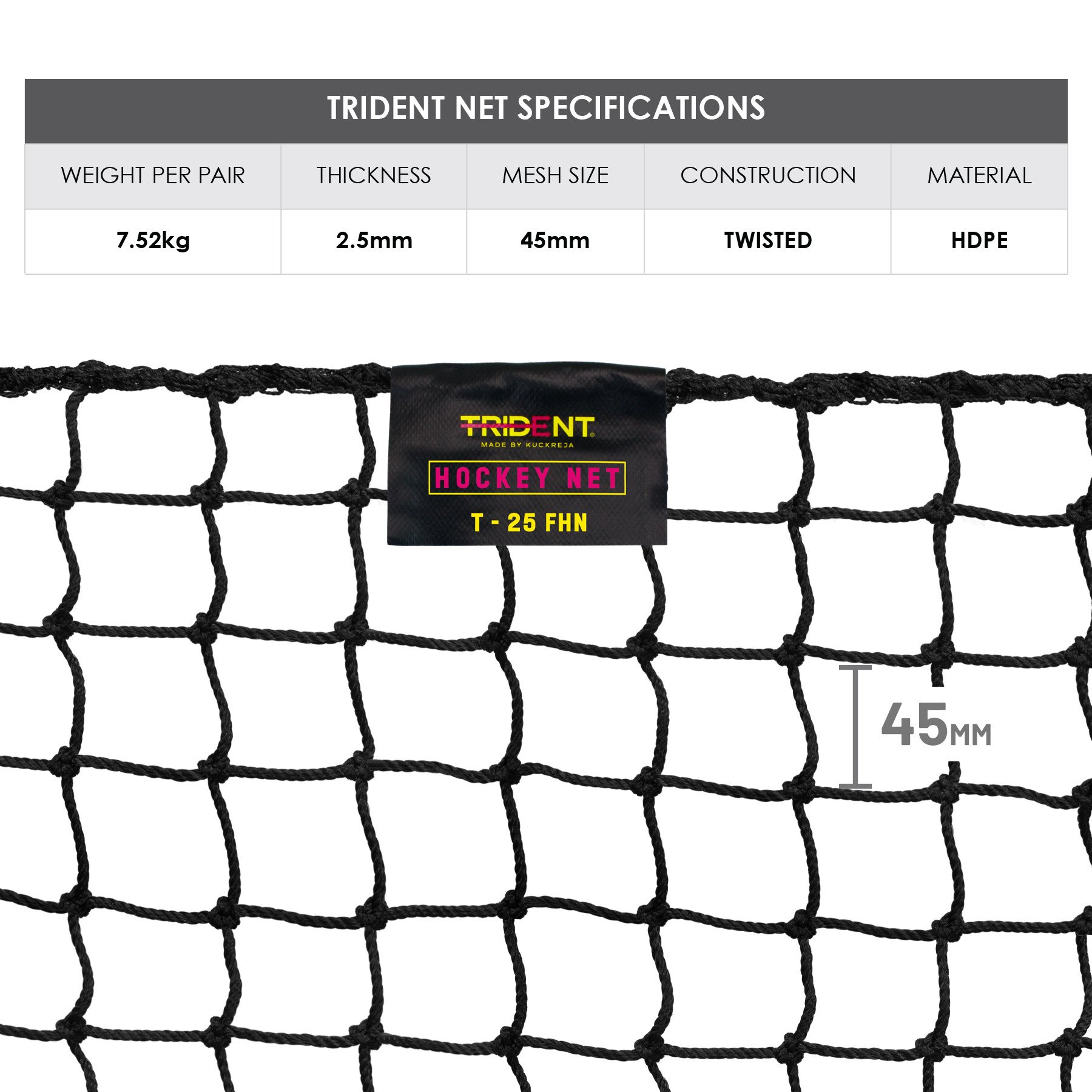 Trident T-25FHN Hockey Net - Image 3