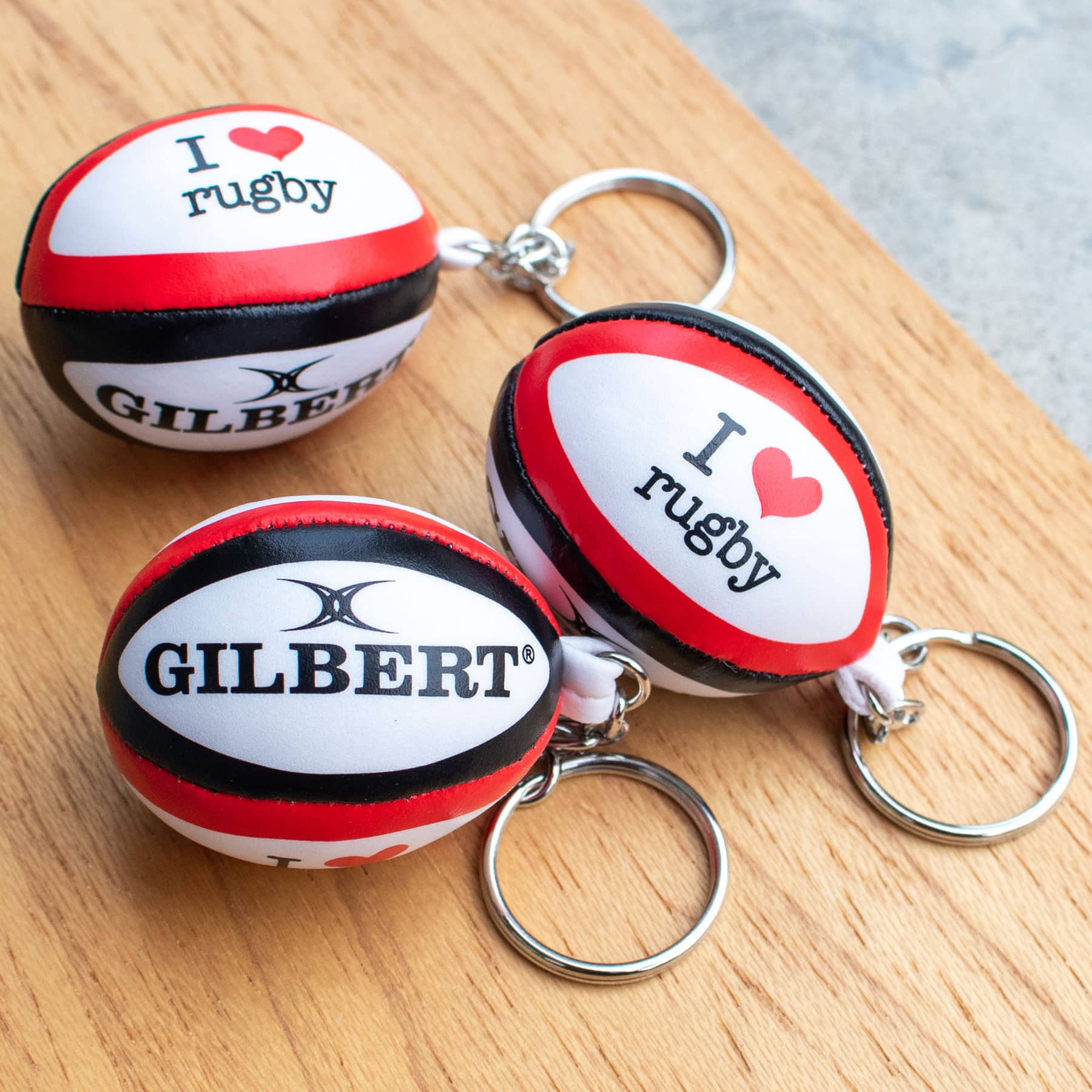 Gilbert I Love Rugby Keyring - Image 3