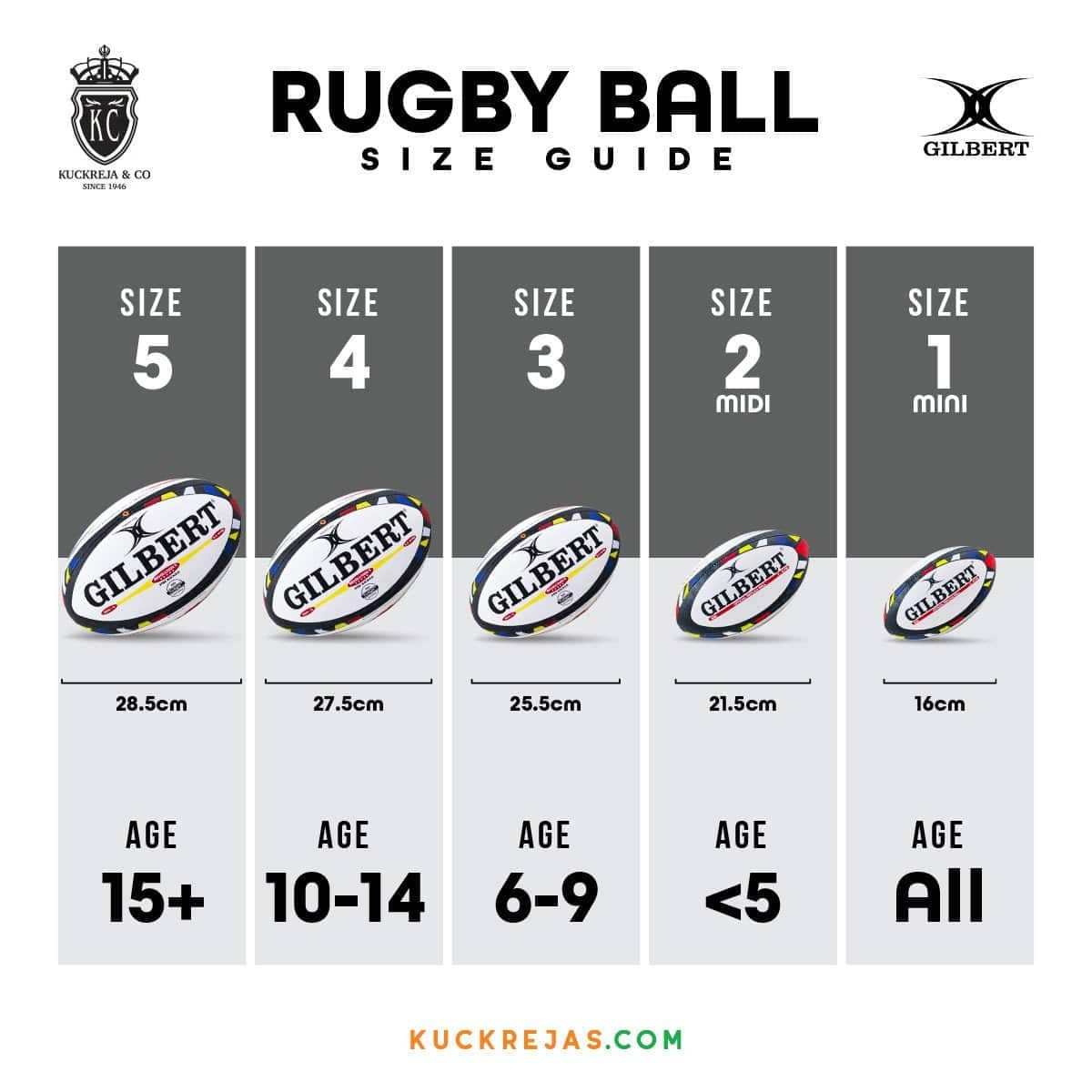Gilbert All Blacks Midi Rugby Ball (Size 2) - Image 4