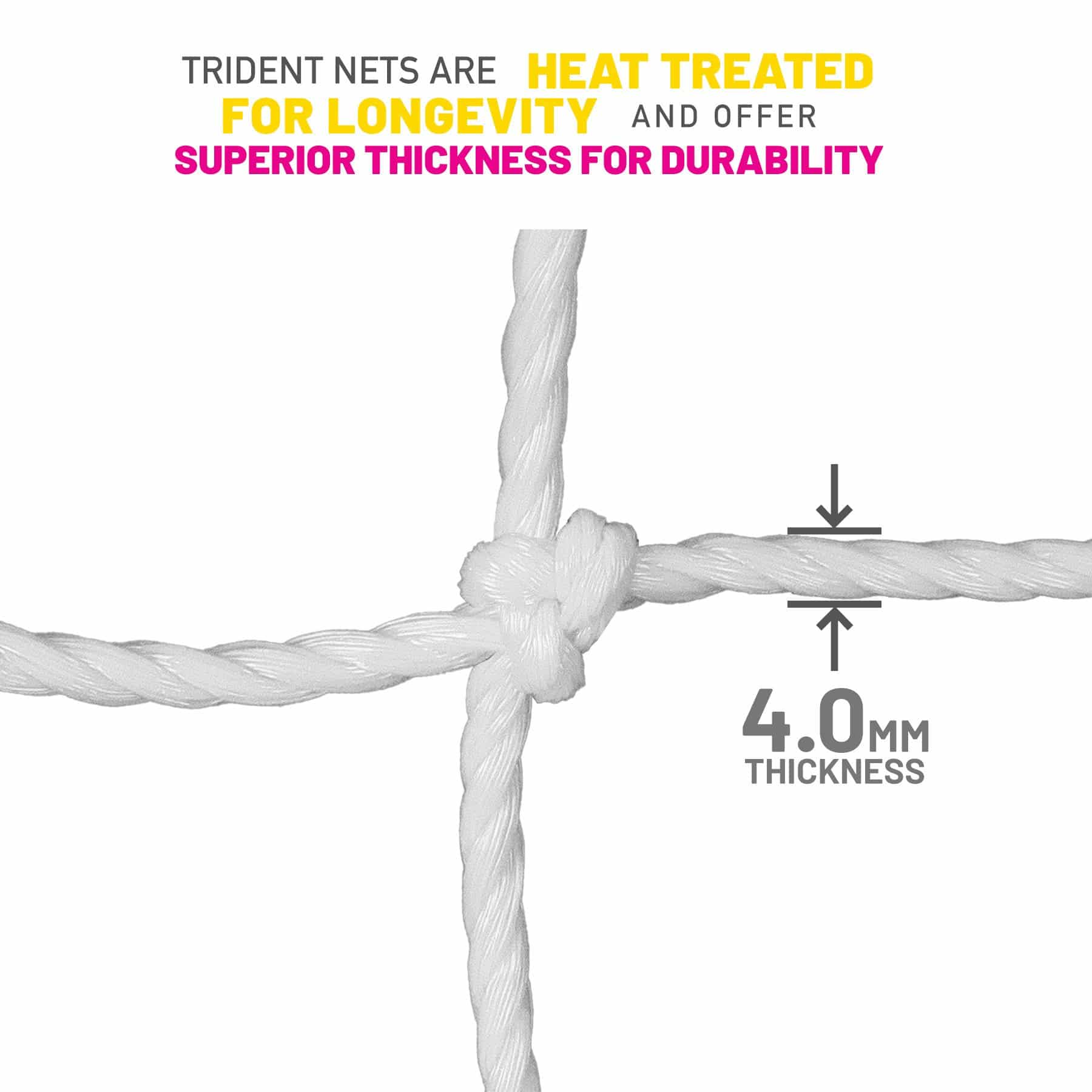 Trident T-40FN Futsal Net (White) - Image 2