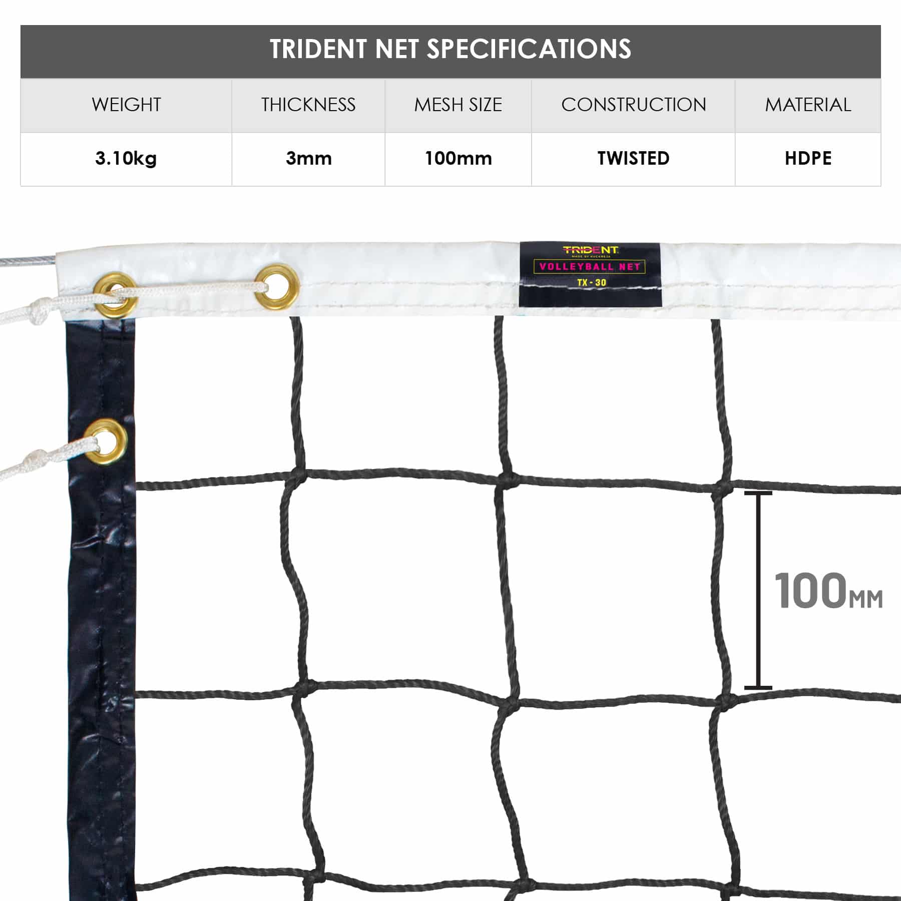 Trident TX-30 Volleyball Net - Image 3