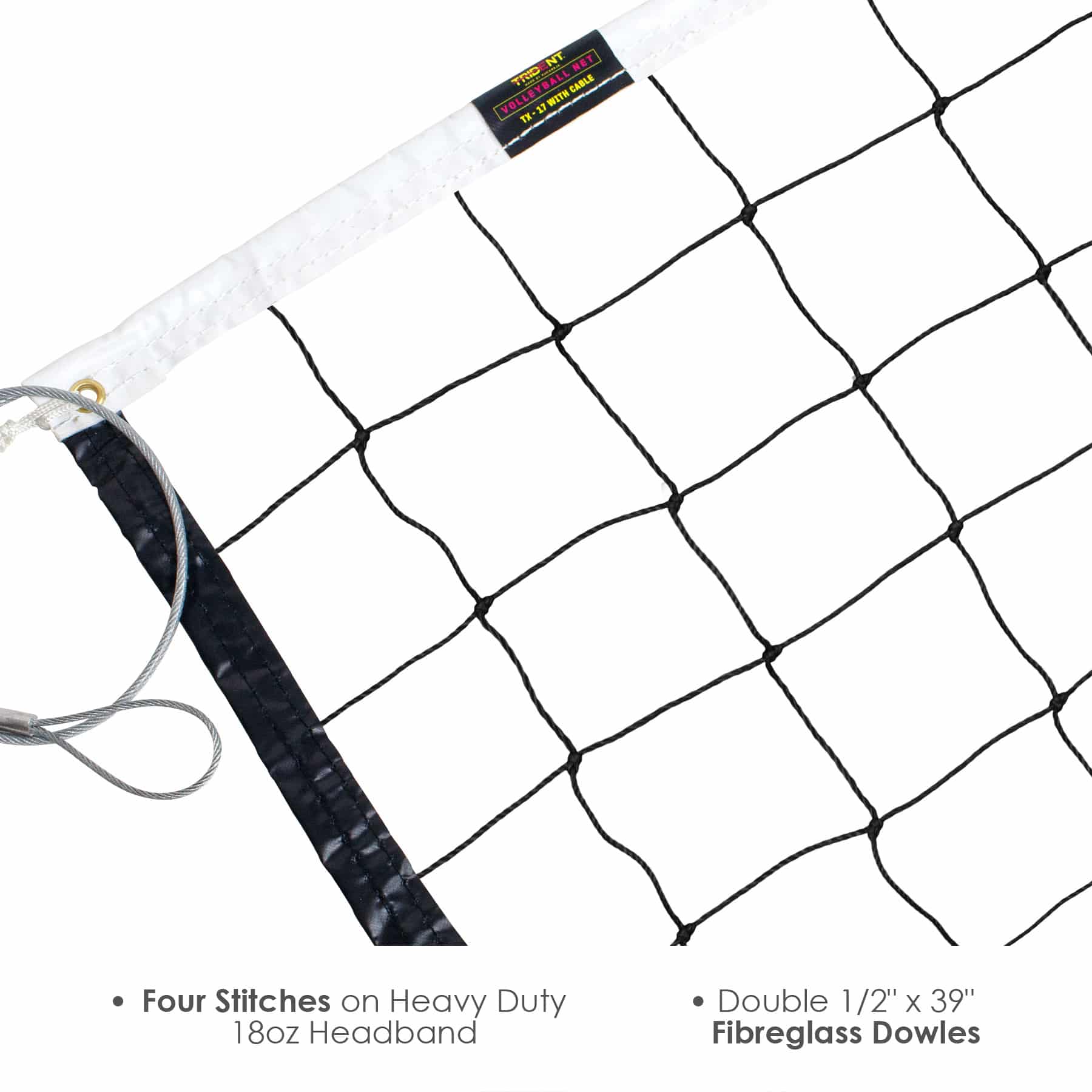 Trident TX-17 Volleyball Net with Cable - Image 5