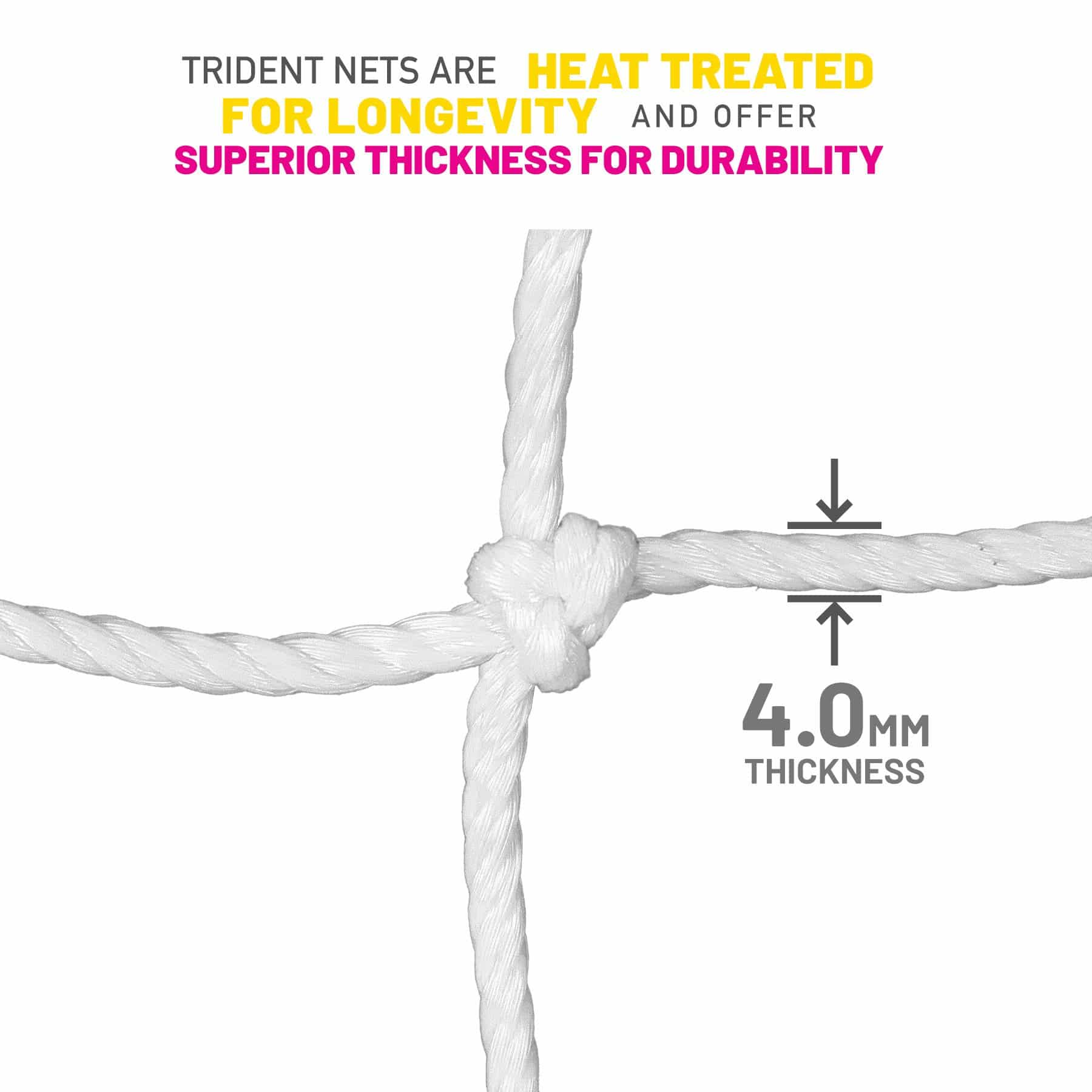 Trident T-40 Football Net (White) - Image 2