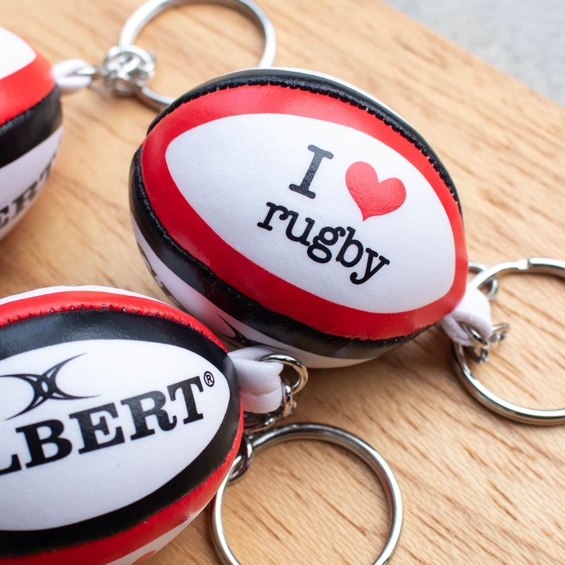 Gilbert I Love Rugby Keyring - Image 4