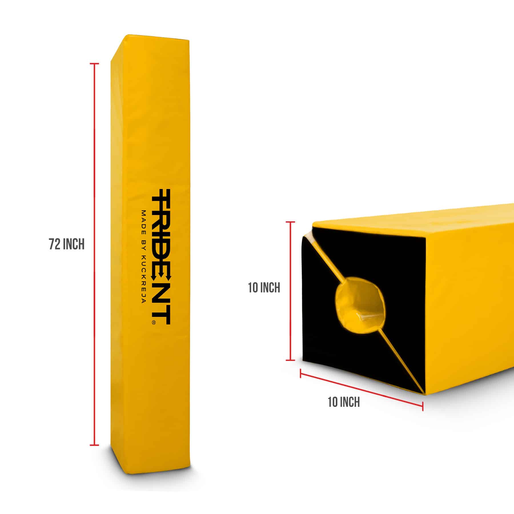 Trident Rugby Post Protectors - 10" x 10" (Set of 4) - Yellow - Image 3