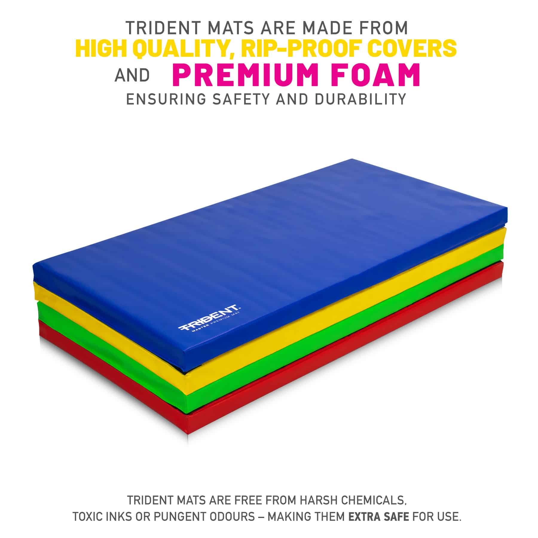 Trident Gymnastic Folding Mat - 244cm x 122cm x 5cm - Image 2