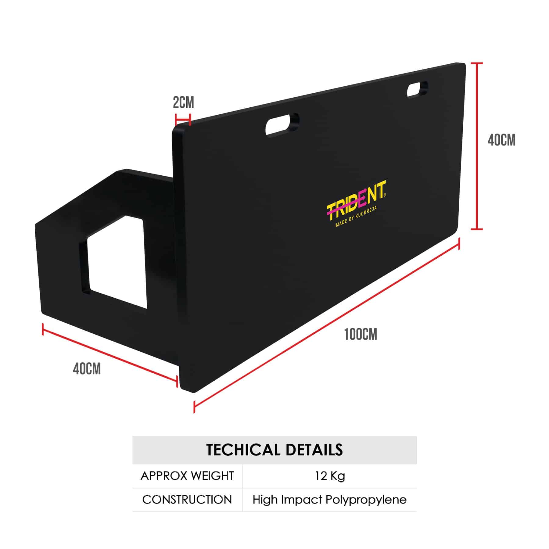 Trident Master Rebound Board - 100 x 40cm - Image 3