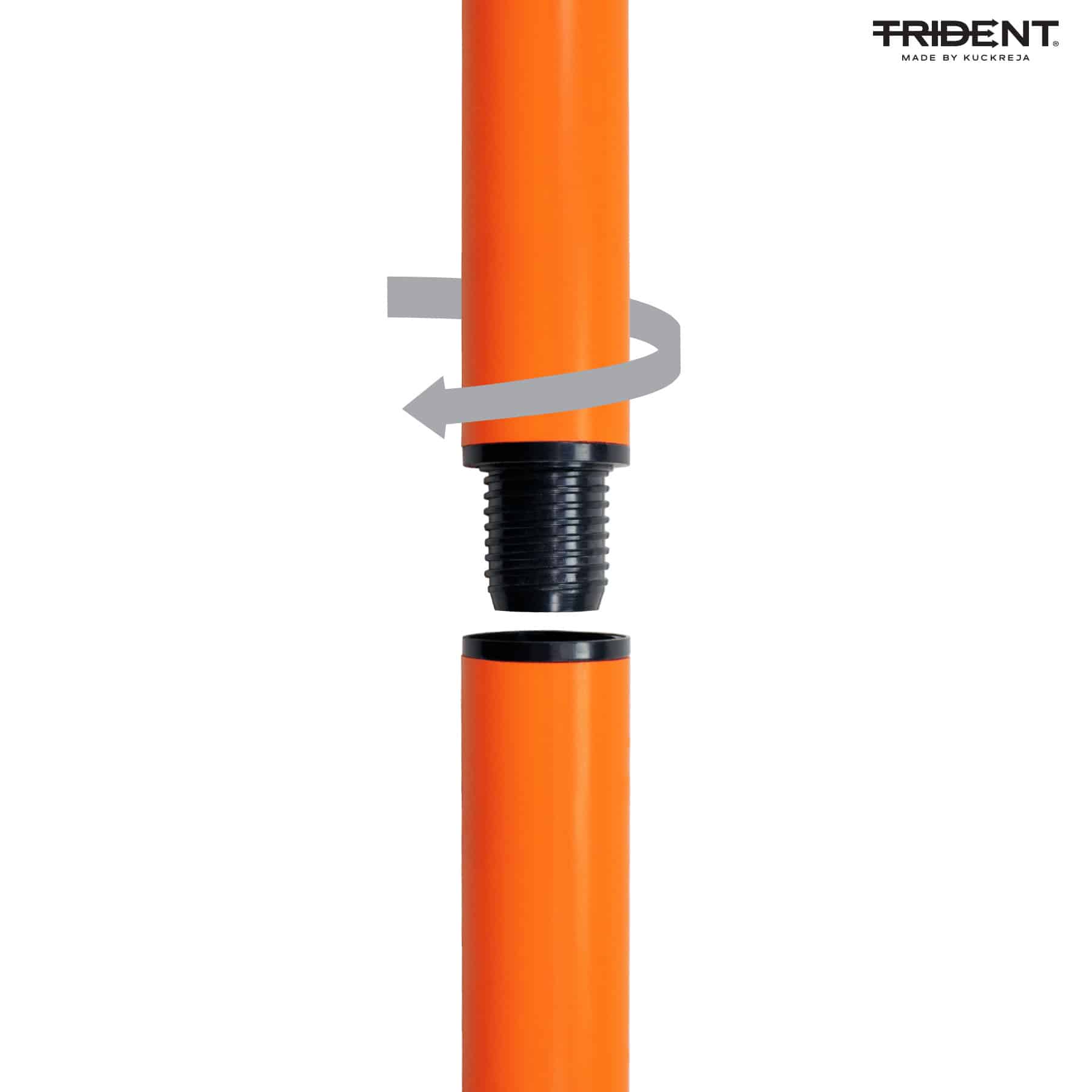 Trident Two-Piece Slalom Pole - Orange - Image 5