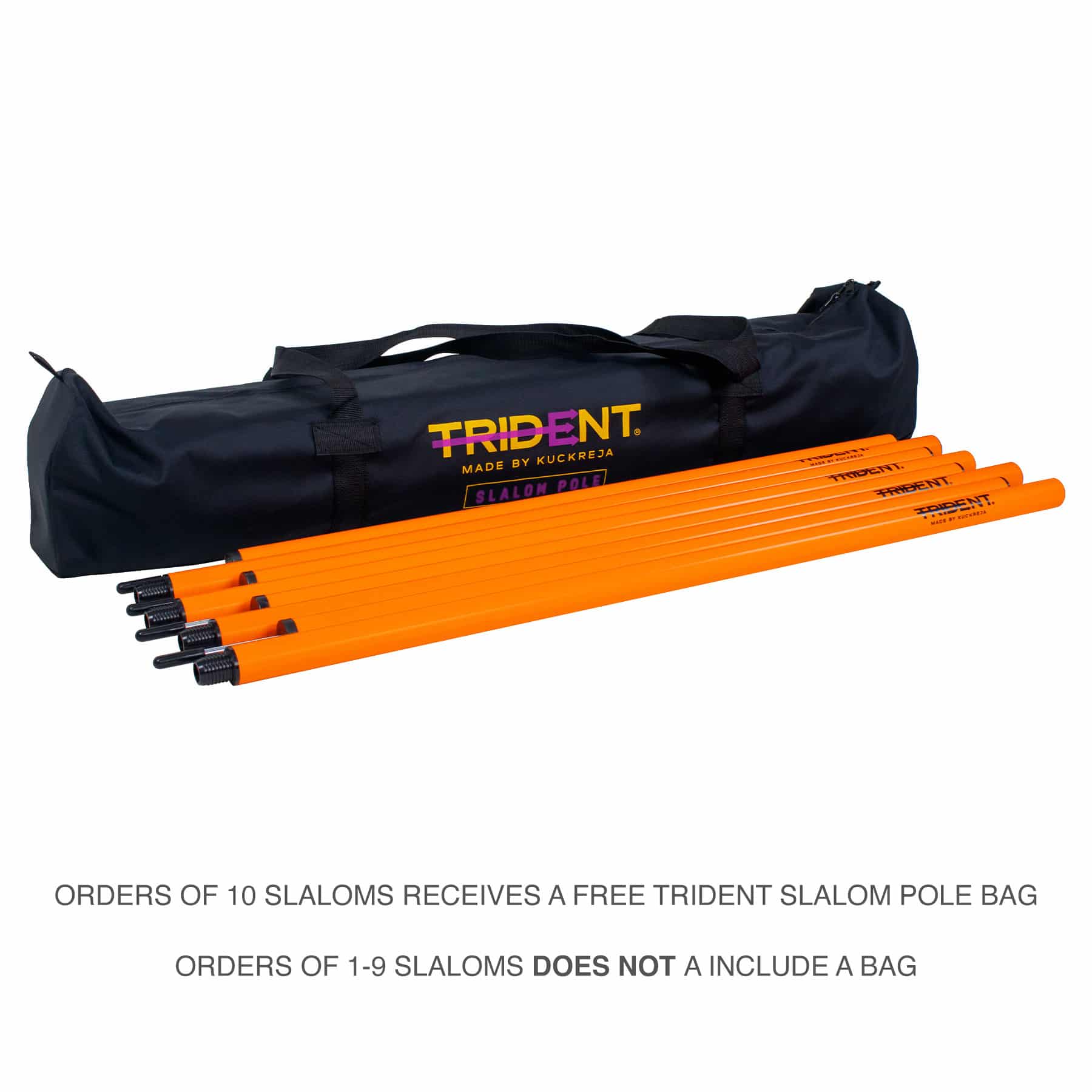 Trident Two-Piece Slalom Pole - Orange - Image 8