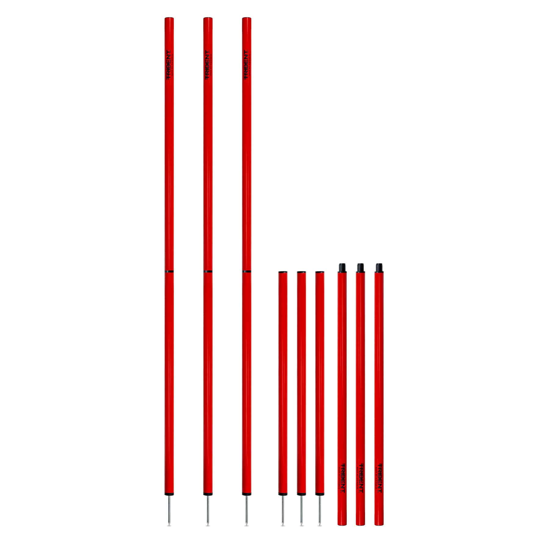 Trident Two-Piece Slalom Pole - Red - Image 2
