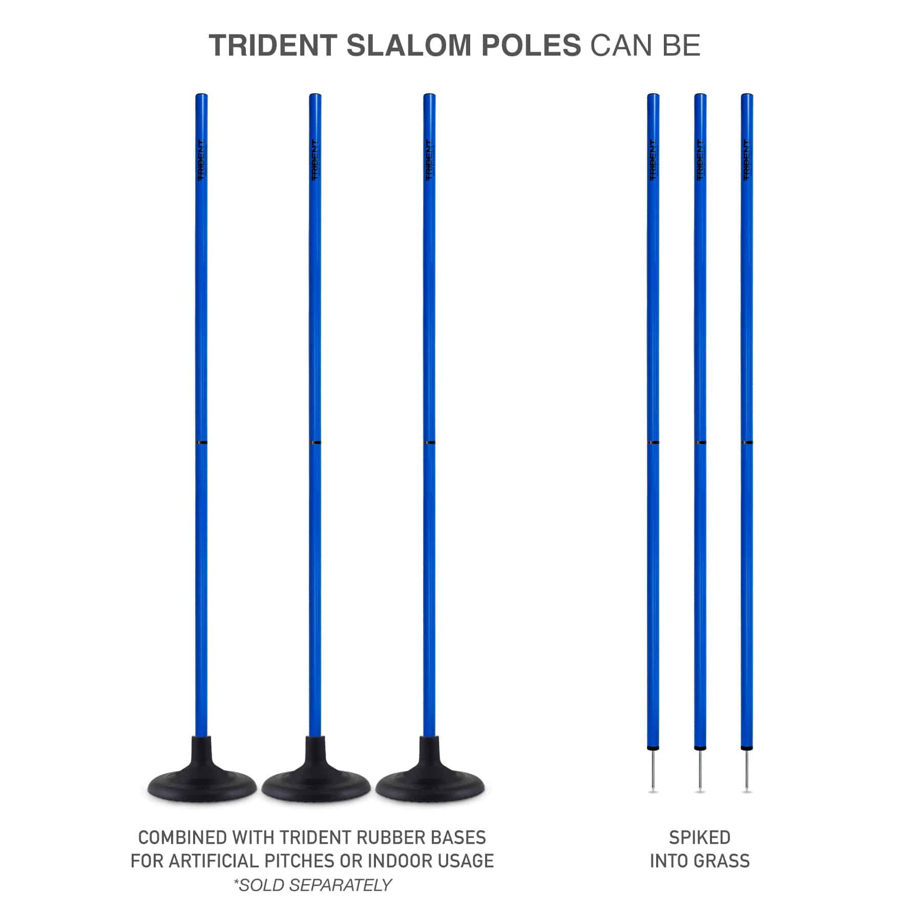 Trident Two-Piece Slalom Pole - Blue - Image 6