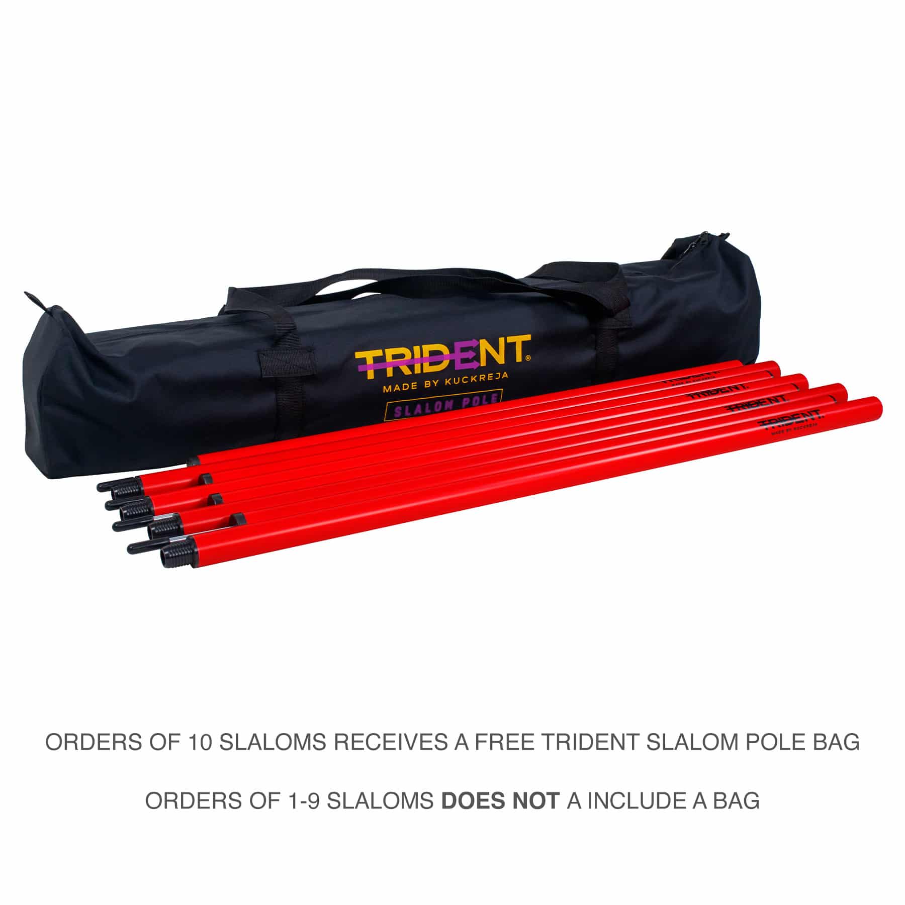 Trident Two-Piece Slalom Pole - Red - Image 8
