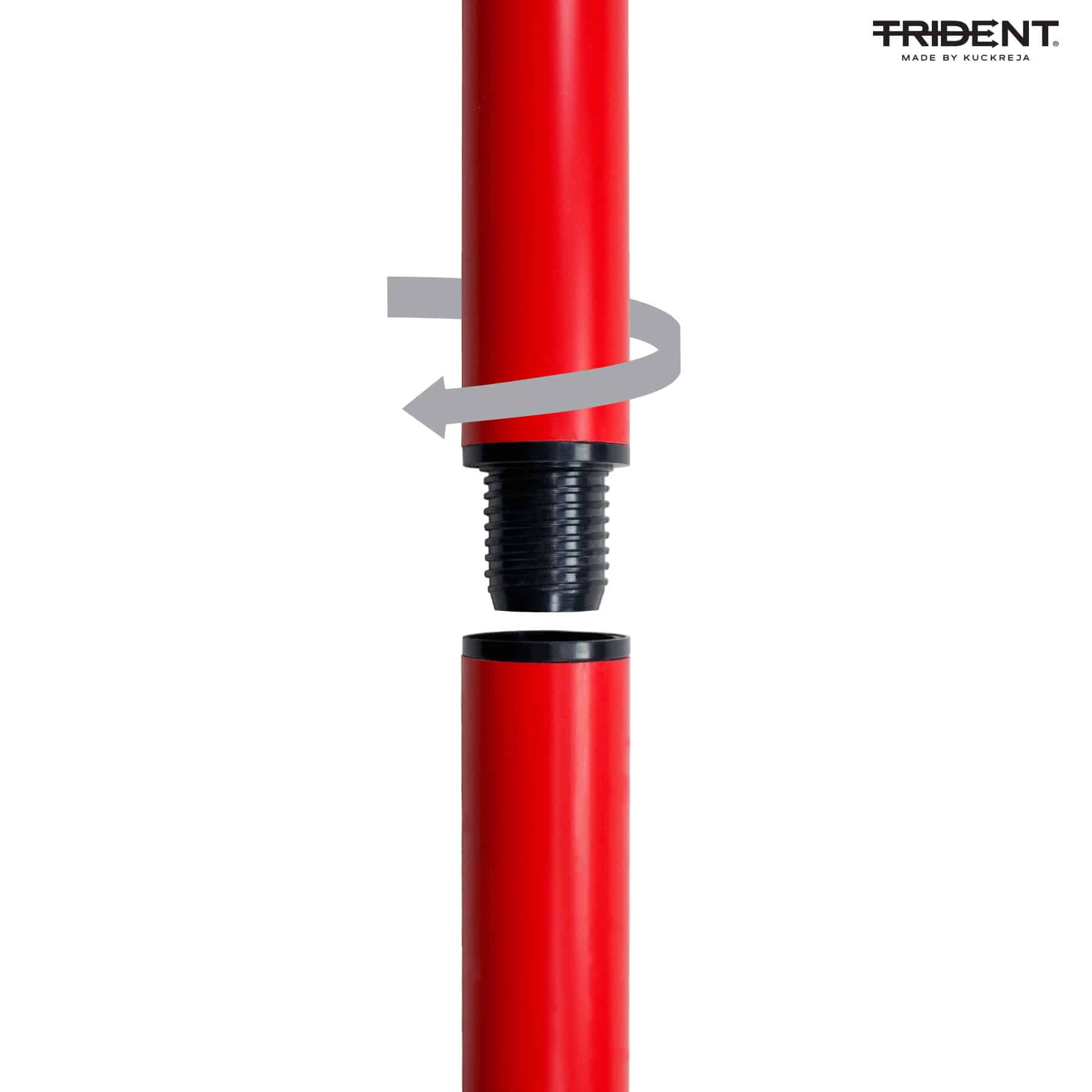 Trident Two-Piece Slalom Pole - Red - Image 5