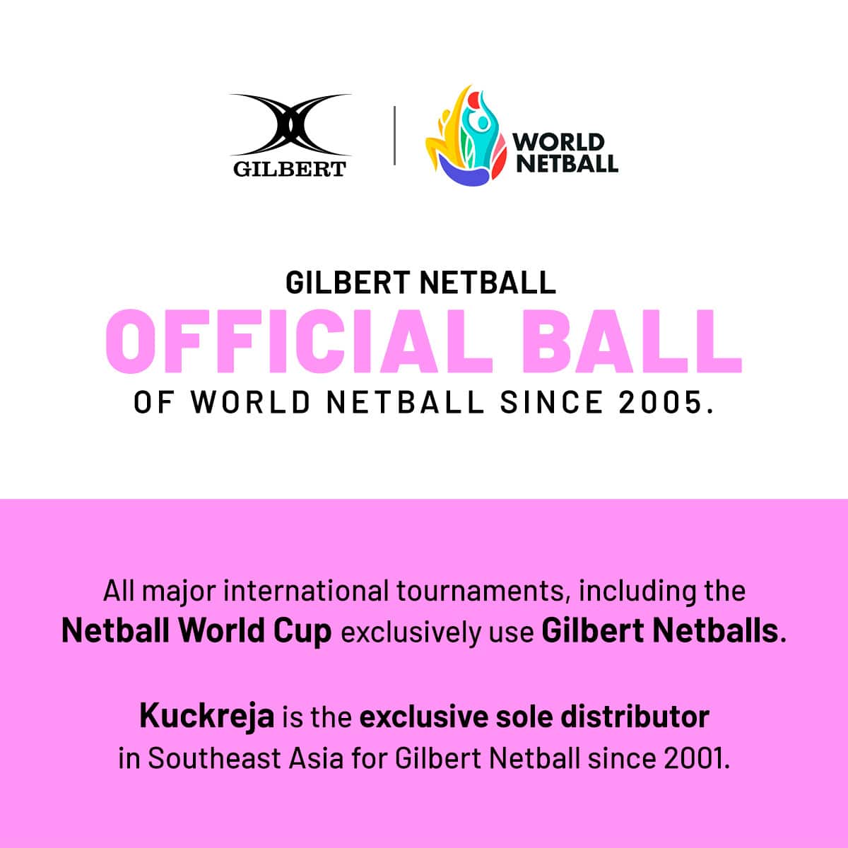 Gilbert Supporter Netball - Optic (Size 5) - Image 7