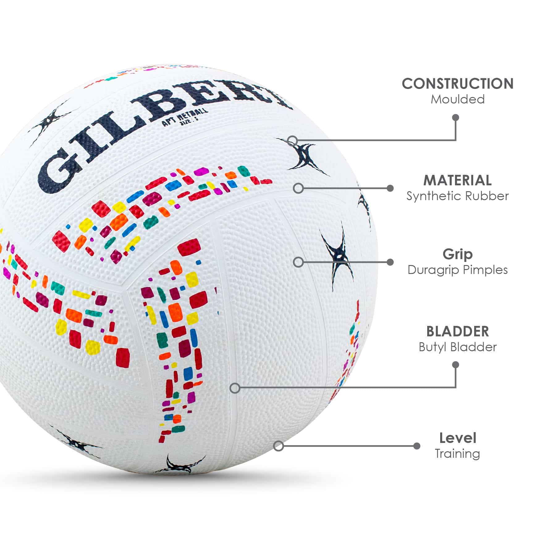 Gilbert APT Training Netball (Size 4, 5) - Image 4