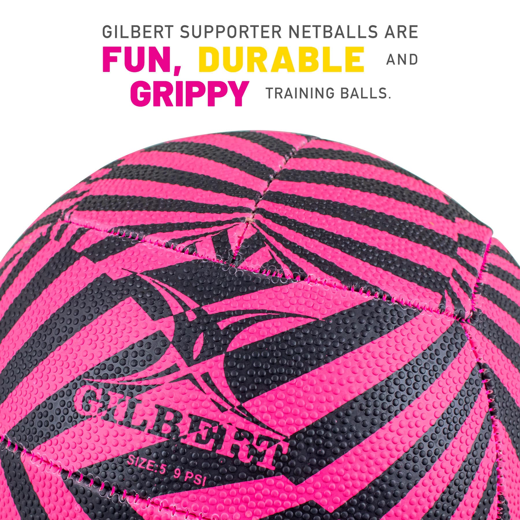 Gilbert Supporter Netball - Optic (Size 5) - Image 2