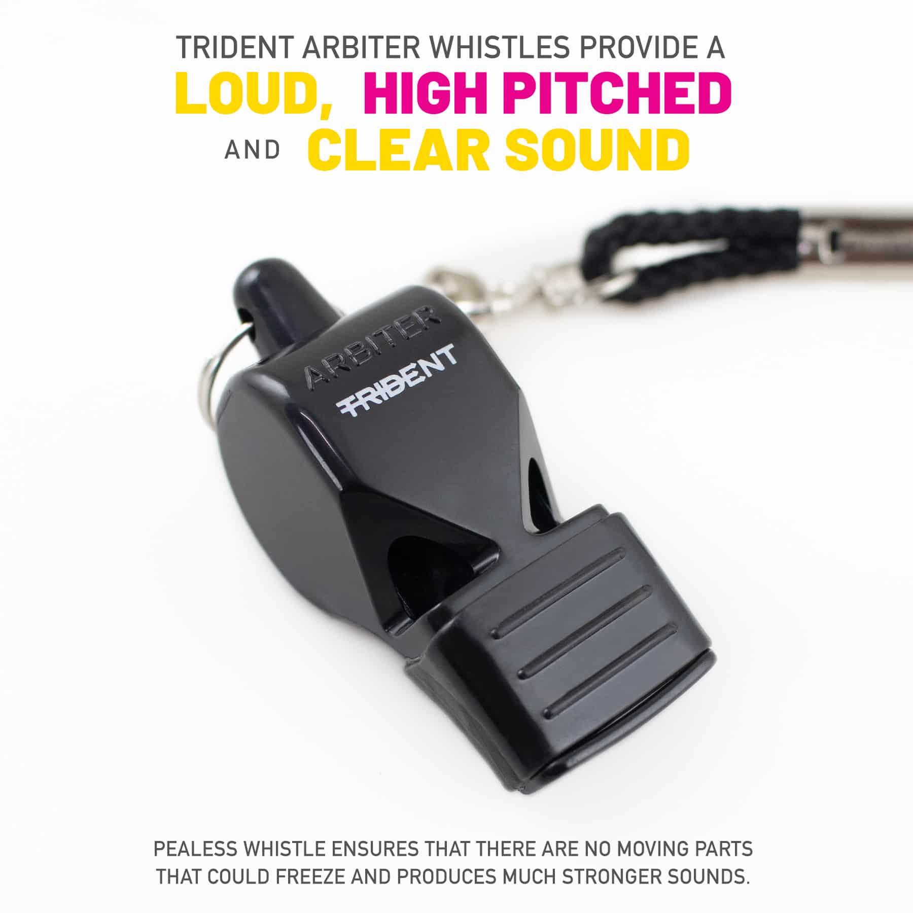 Trident Arbiter SG Whistle with Lanyard - Image 2