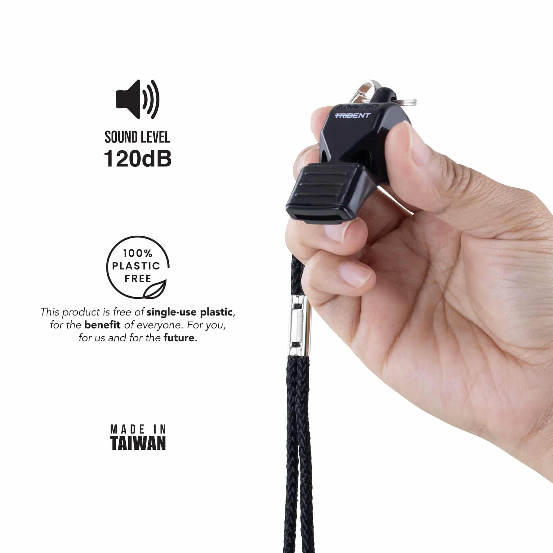 Trident Arbiter SG Whistle with Lanyard - Image 4