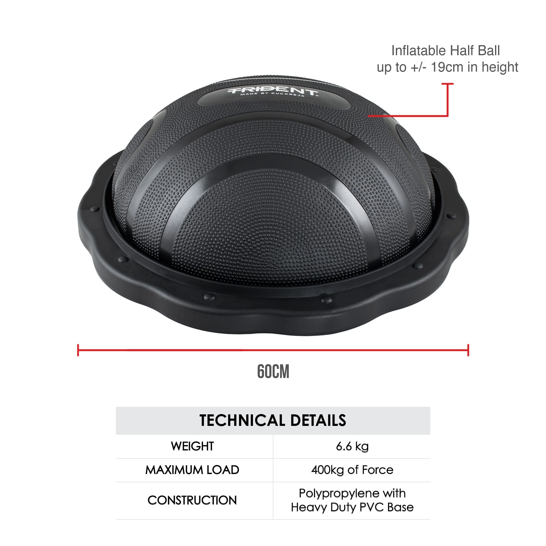 Trident Master Premium Bosu Ball - Image 5