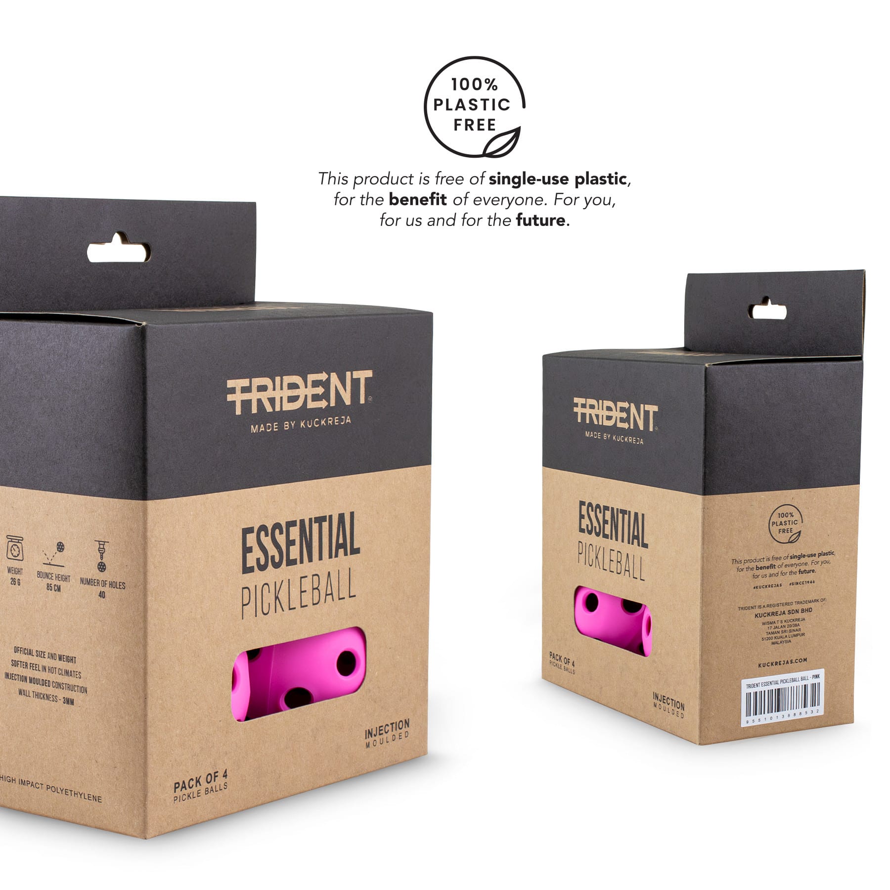 Trident Essential Pickleball Balls - Pink (Set of 4) - Image 3