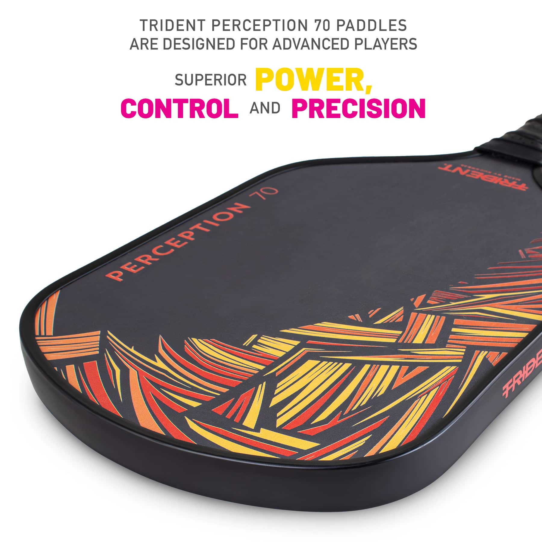 Trident Perception 70 Pickleball Paddle - Sunset Orange - Image 2