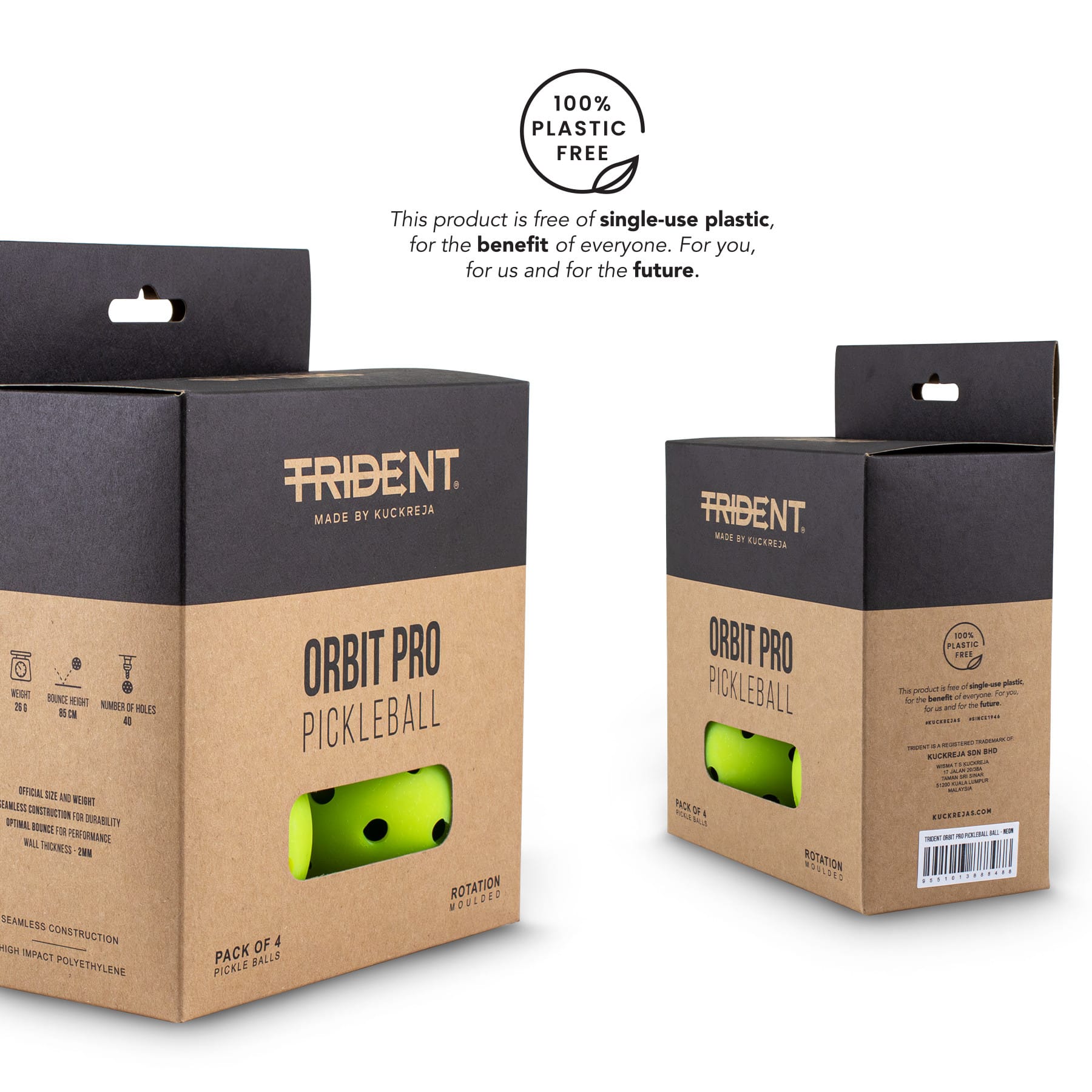 Trident Orbit Pro Pickleball Balls - Neon (Set of 4) - Image 4