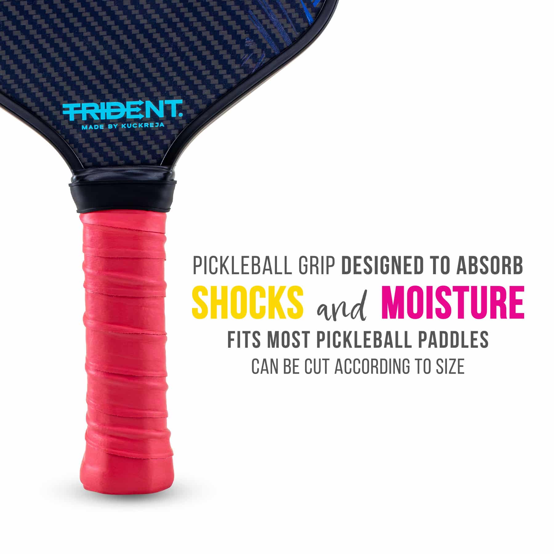 Trident Pickleball Paddle Grip - Red - Image 2