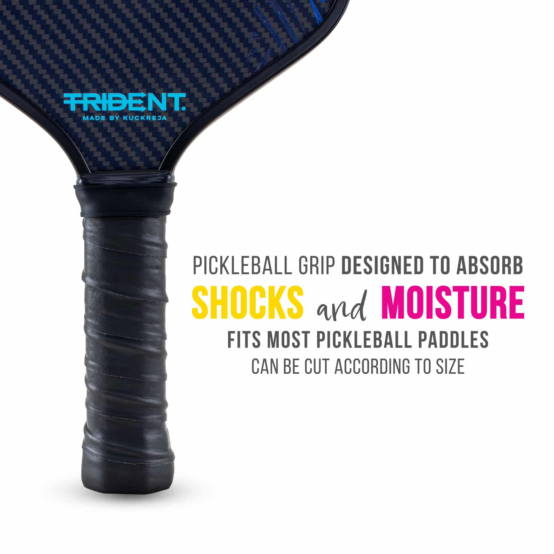Trident Pickleball Paddle Grip - Black - Image 2