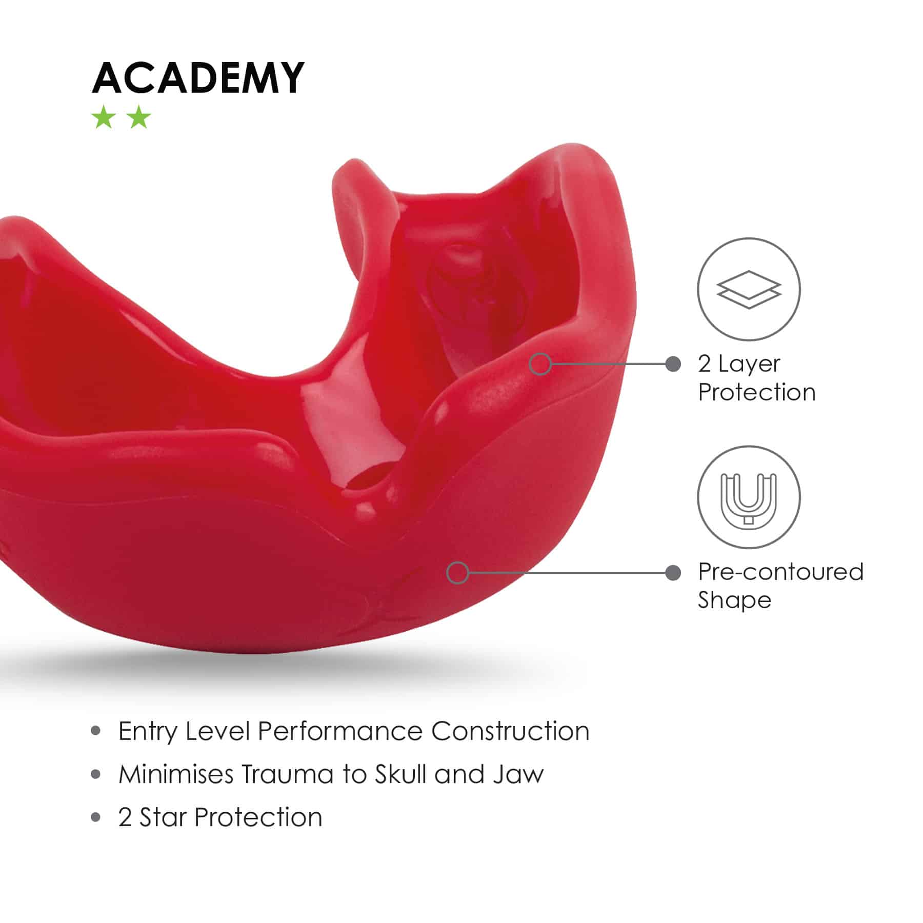 Gilbert Academy Mouthguard - Red (Senior/Junior) - Image 2