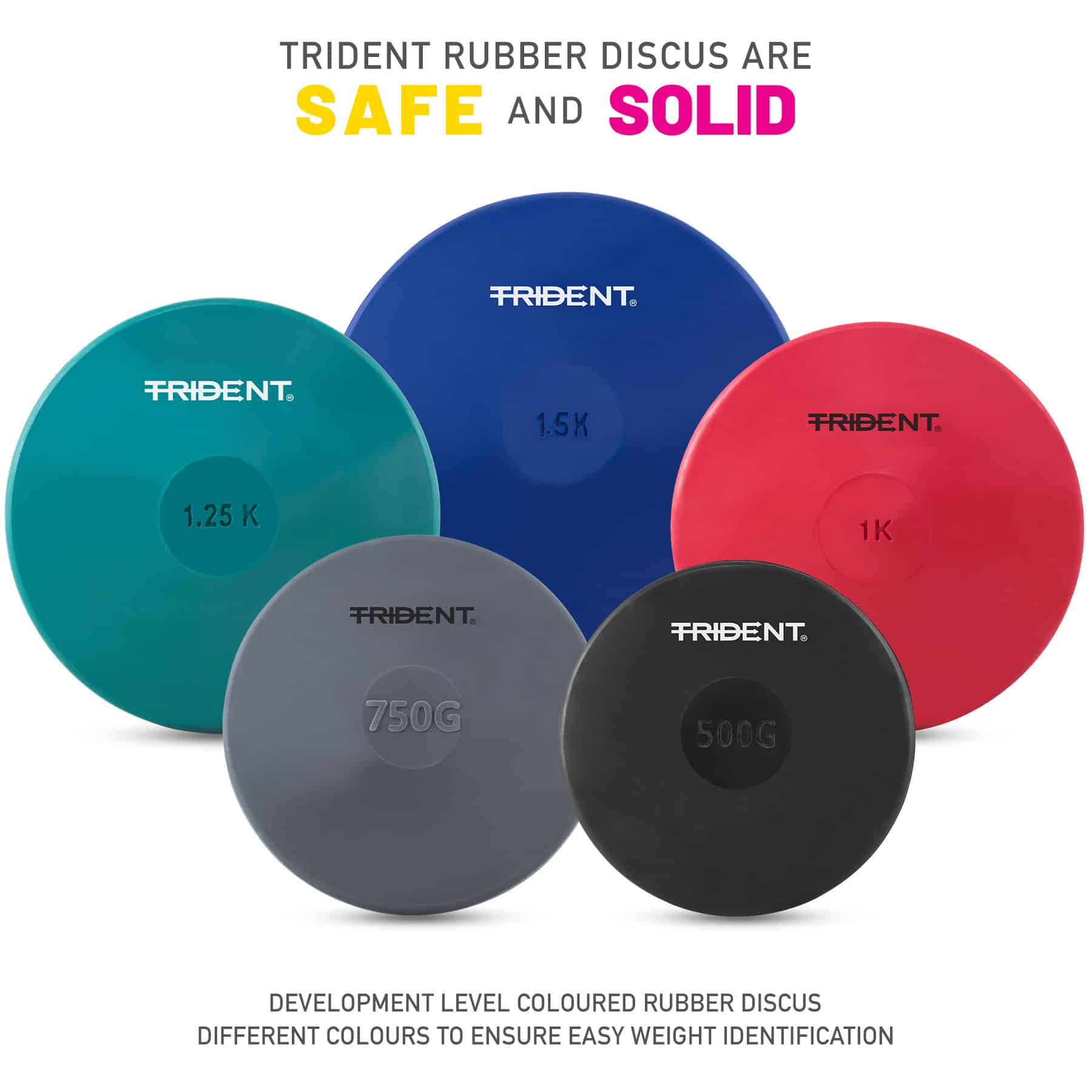 Trident Rubber Discus - 0.75kg - Image 2