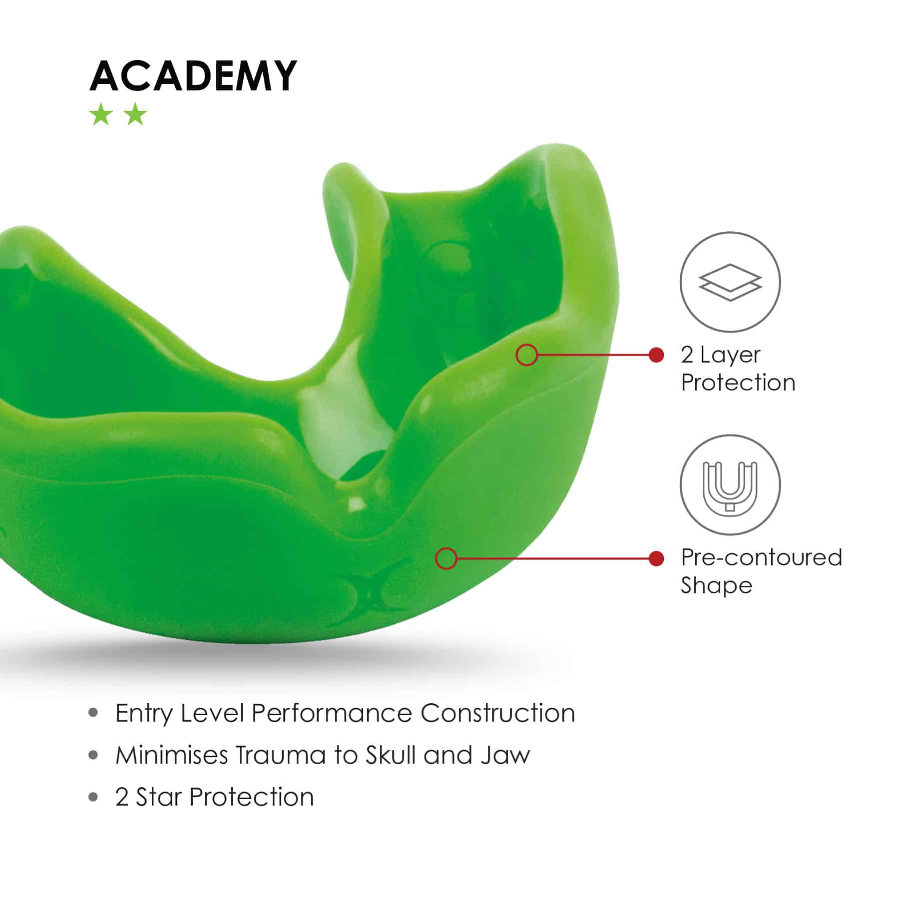 Gilbert Academy Mouthguard - Green (Senior/Junior) - Image 2