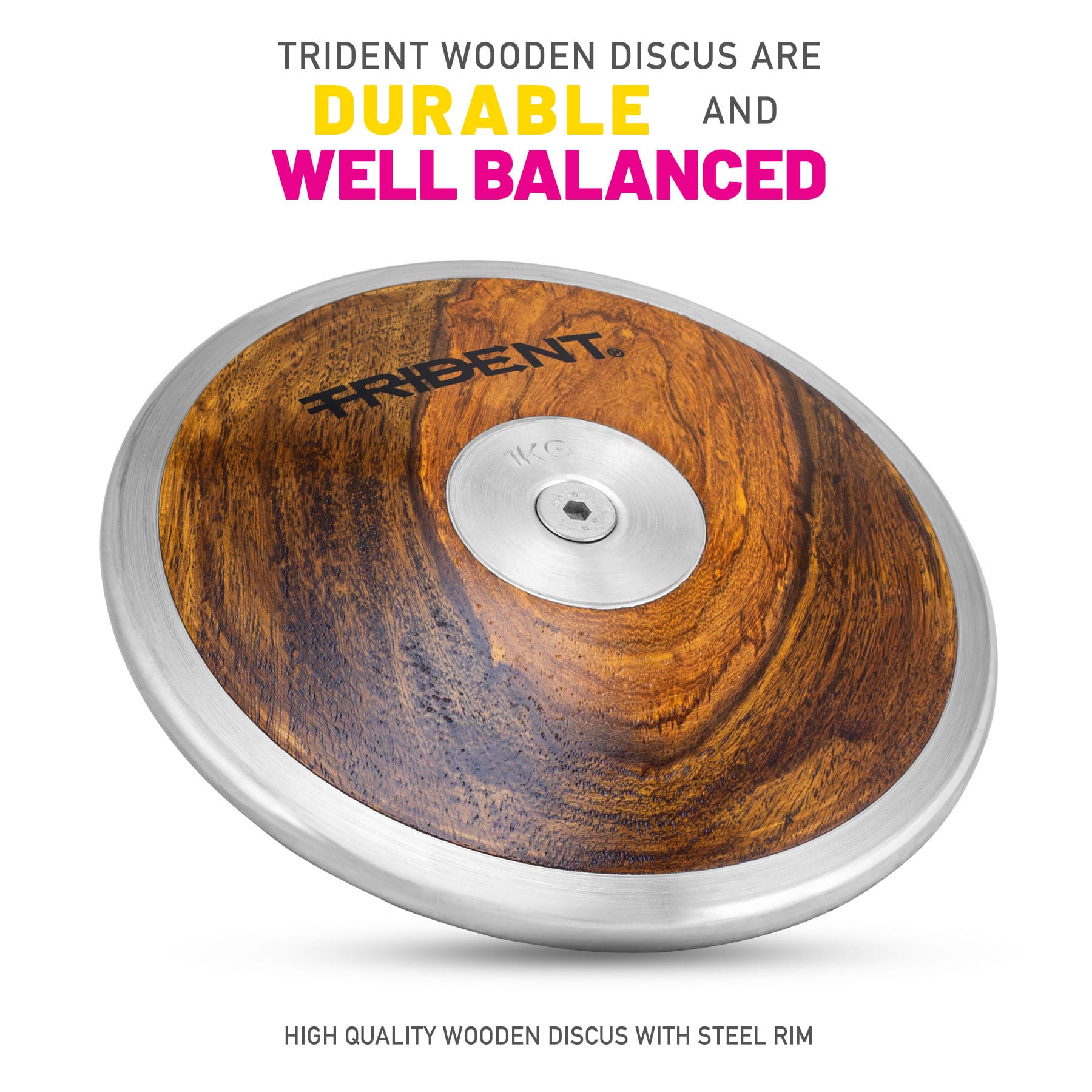 Trident Wooden Discus - 1.00kg - Image 2