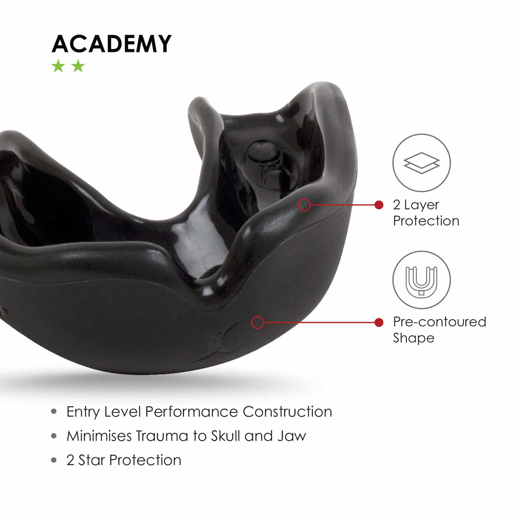 Gilbert Academy Mouthguard - Black (Senior/Junior) - Image 2