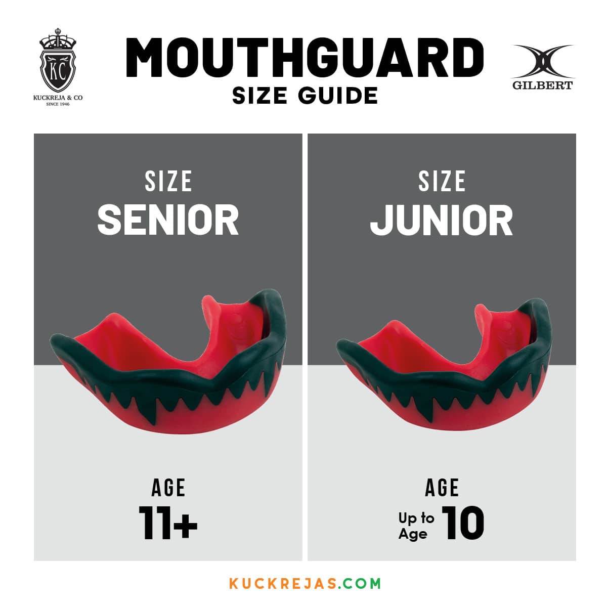 Gilbert Viper Mouthguard - Black (Senior, Junior) - Image 4