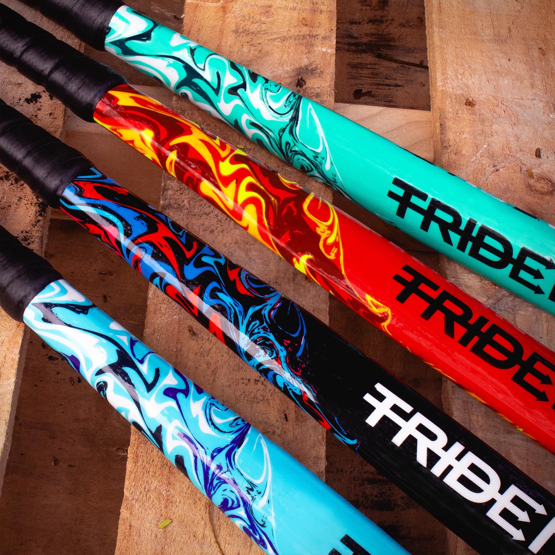 Trident Flow Junior Wooden Hockey Stick - Black - Image 4