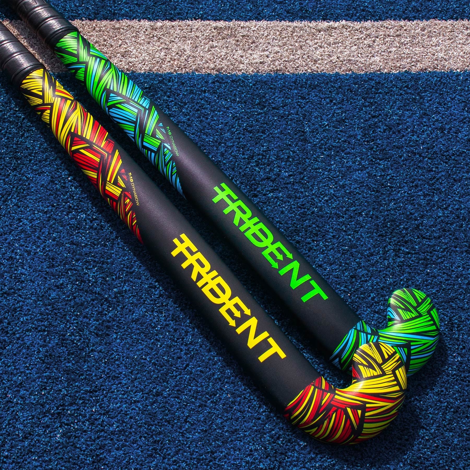 Trident 10 Dynabow Composite Hockey Stick - Yellow/Red - Image 4