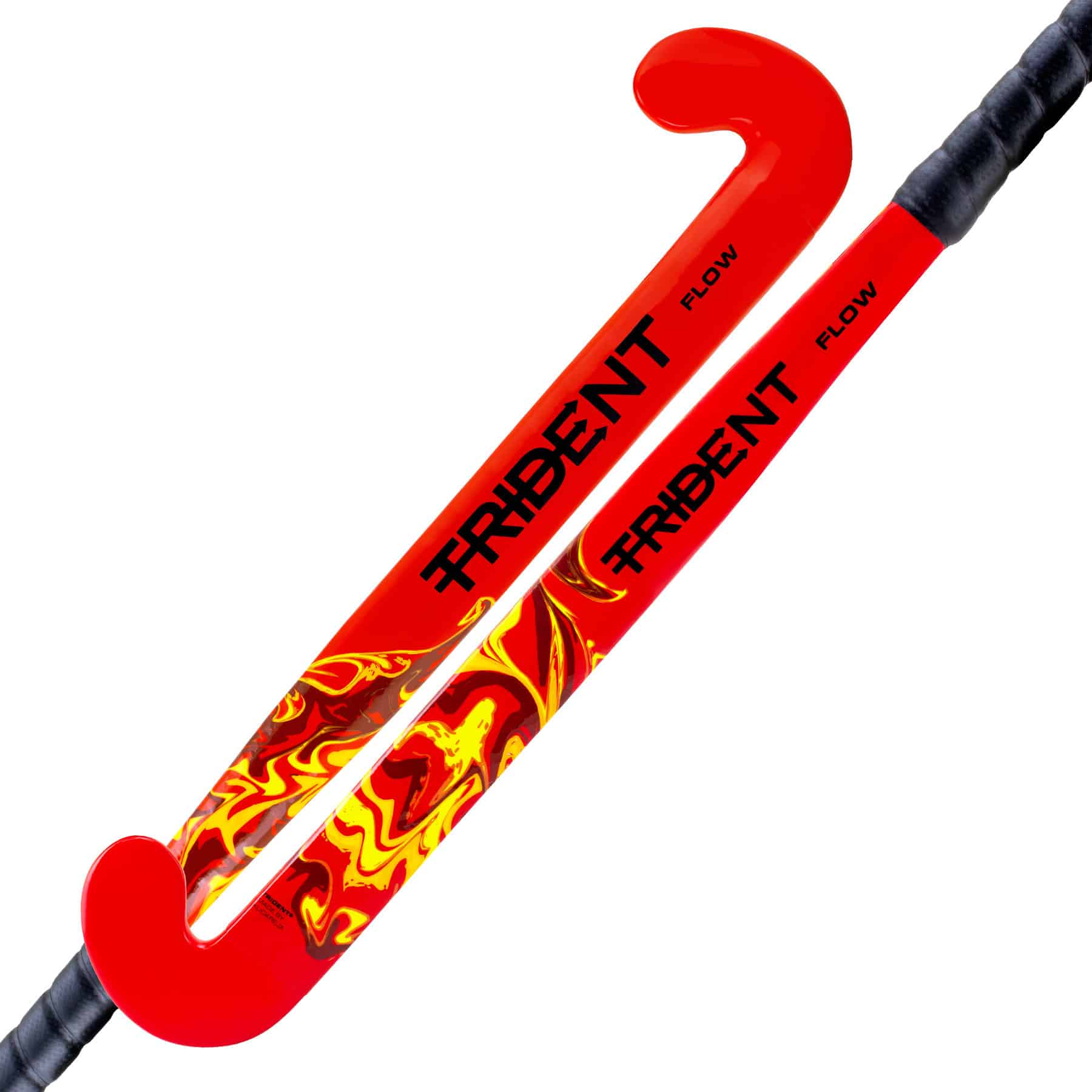 Trident Flow Wooden Hockey Stick - Red