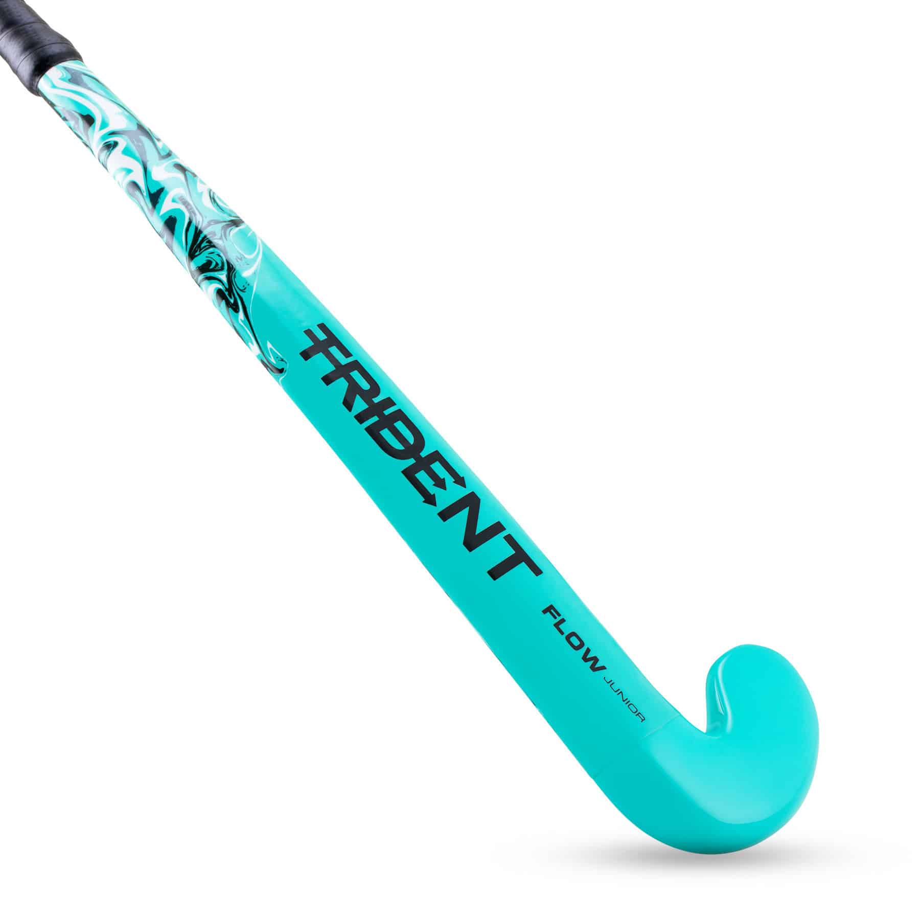 Trident Flow Junior Wooden Hockey Stick - Turquoise - Image 2