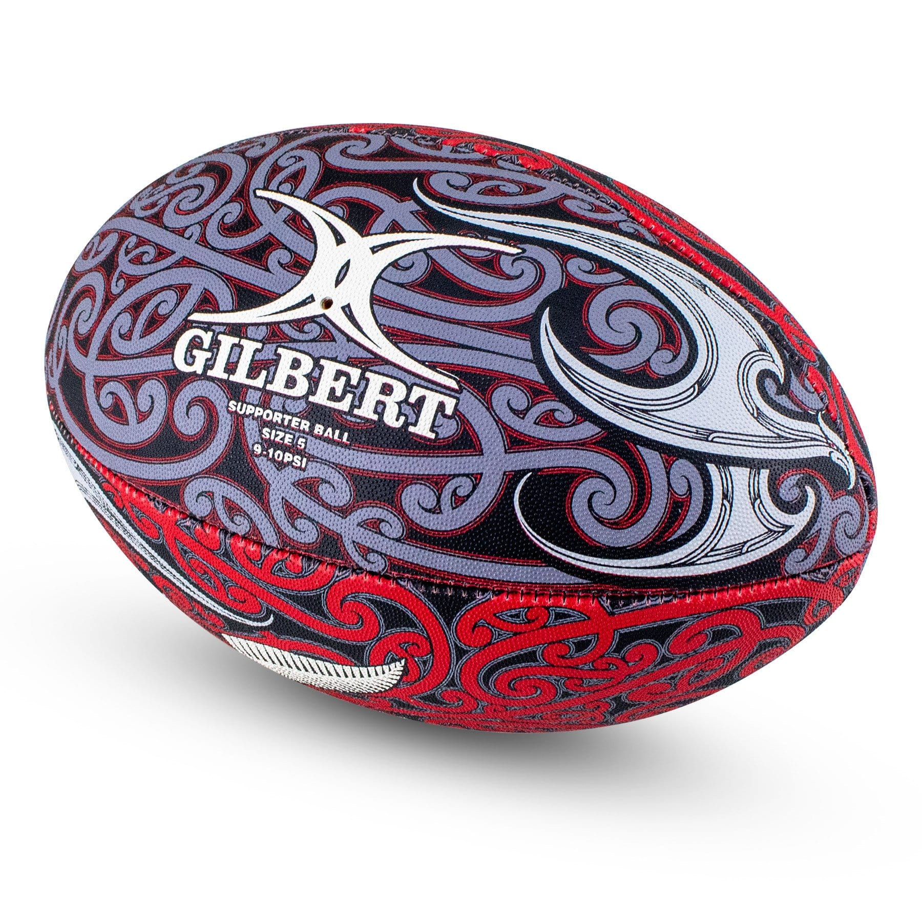 Gilbert All Blacks Māori Supporter Rugby Ball (Size 5) - Image 5