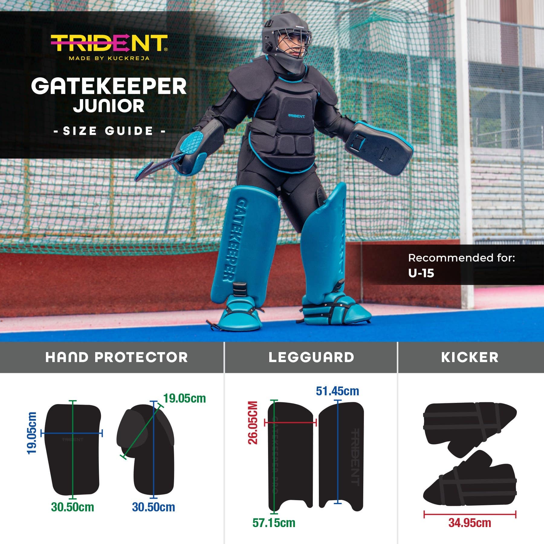 Trident New Gatekeeper 2 Goalie Set - Junior - Image 8
