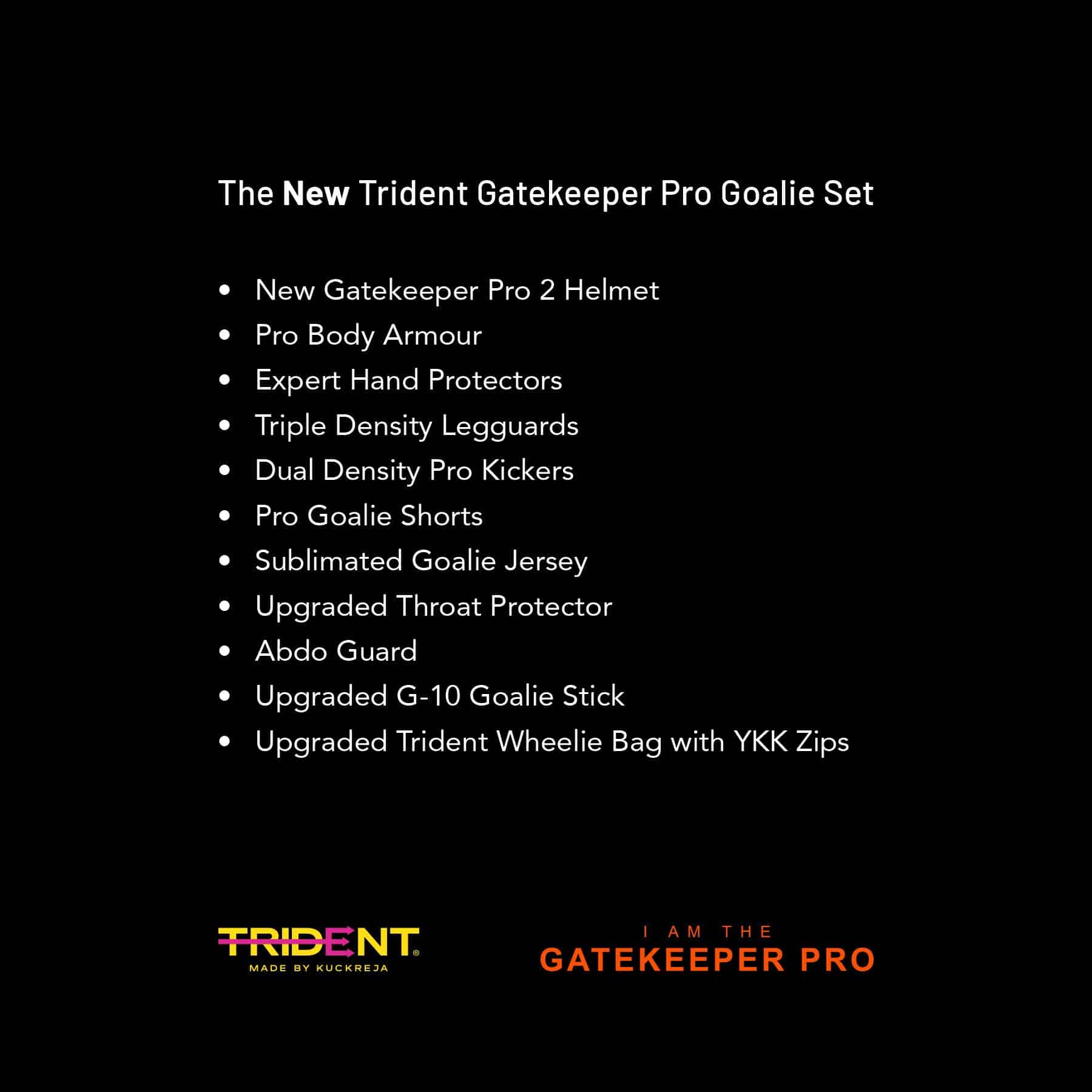 Trident New Gatekeeper Pro 2 Goalie Set - Senior - Image 9