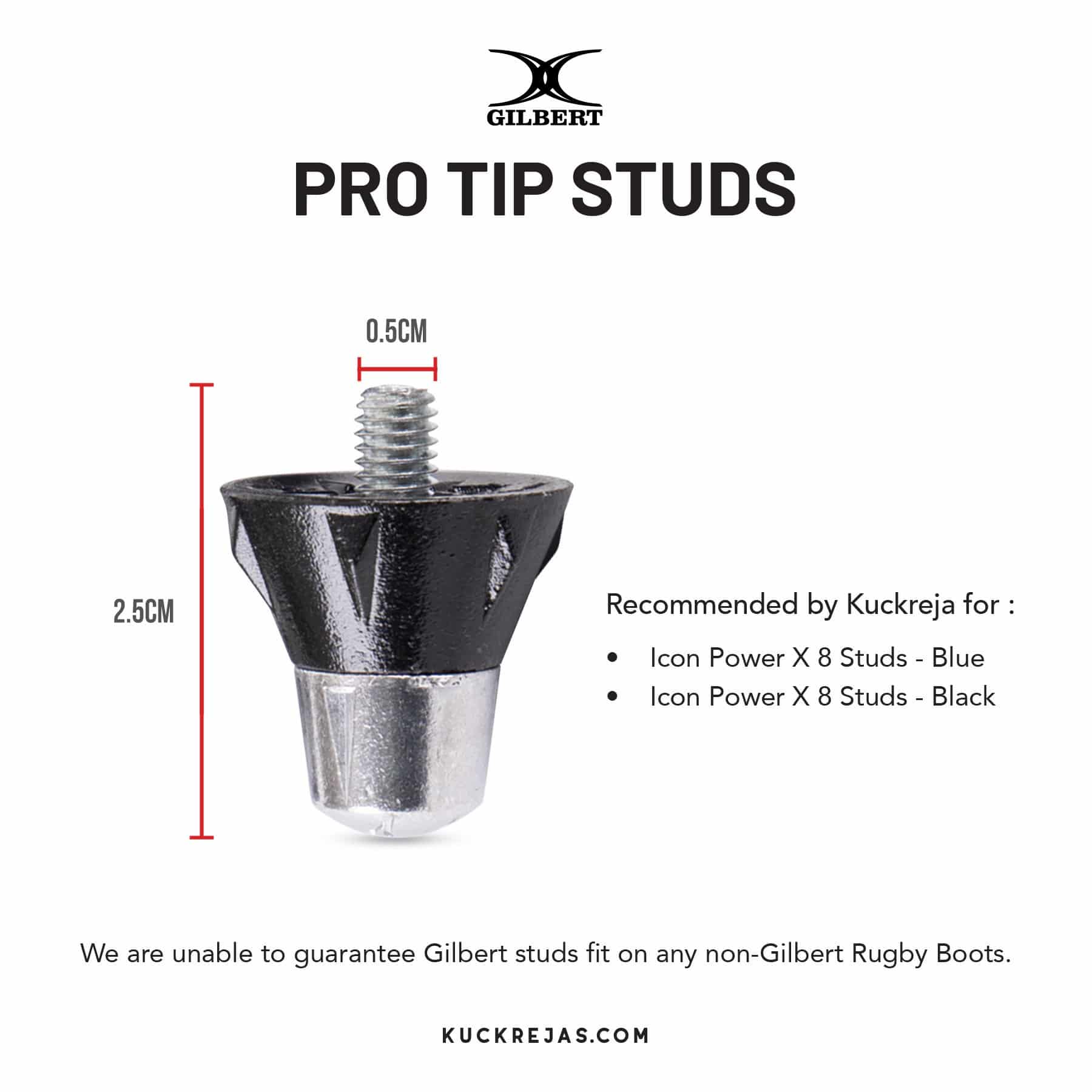 Gilbert Pro Tip Rugby Boot Studs (Set of 16) - Image 2