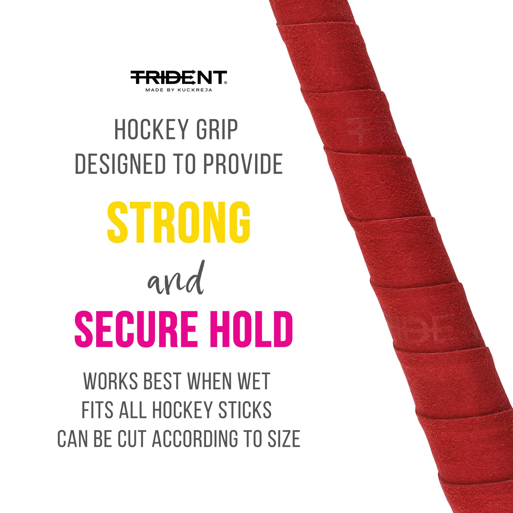 Trident Master Chamois Grip - Red - Image 2
