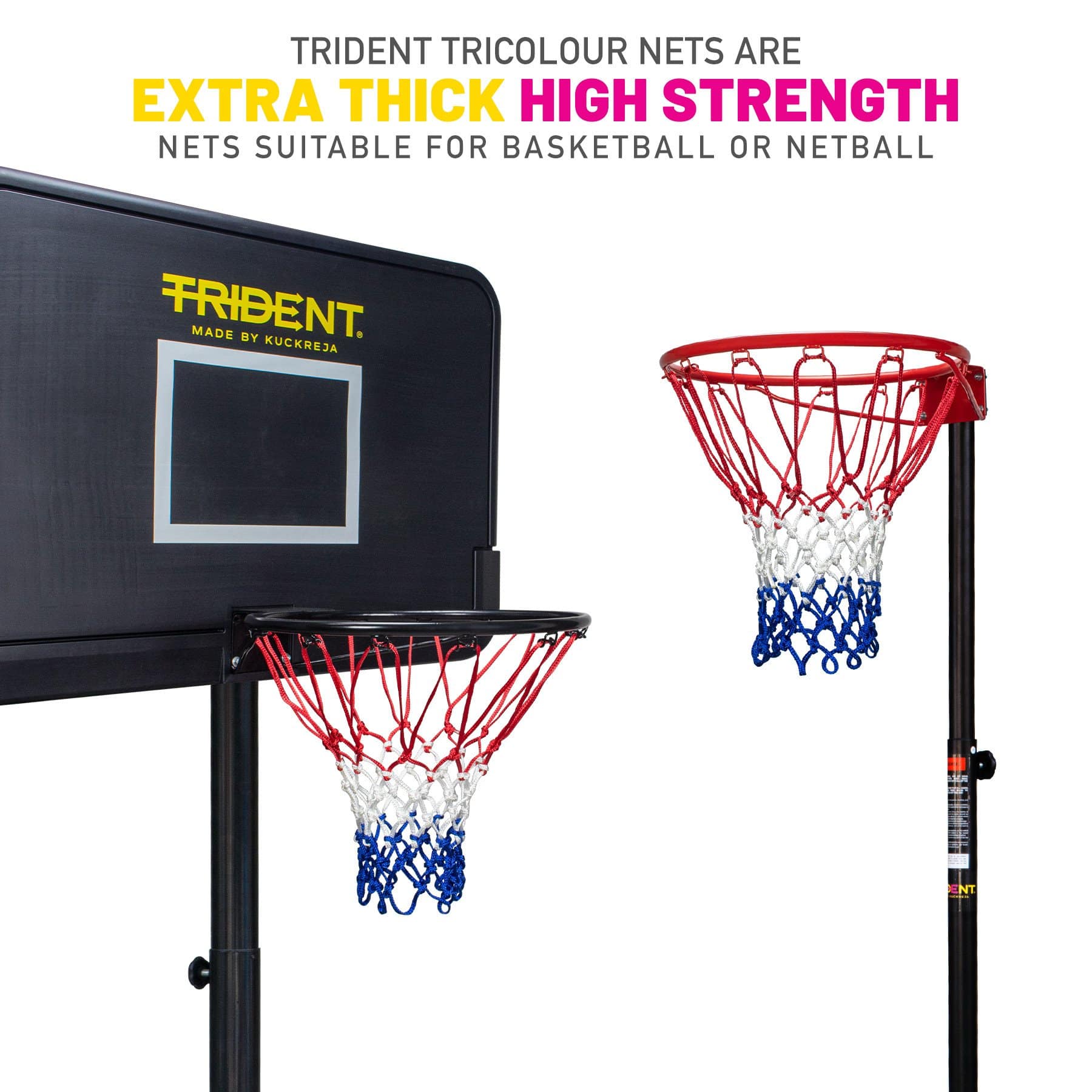 Trident Premium Basketball/Netball Net (Pair) - Image 2