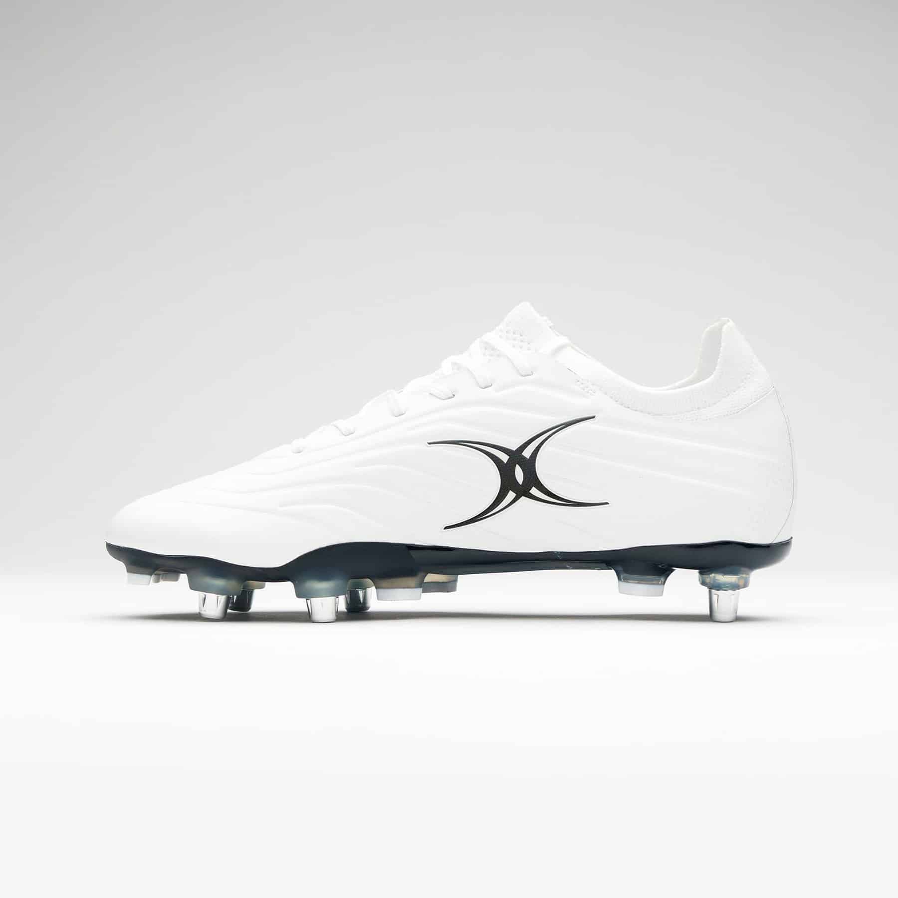 Gilbert Icon X Rugby Boots - 6 Studs (White) - Image 2