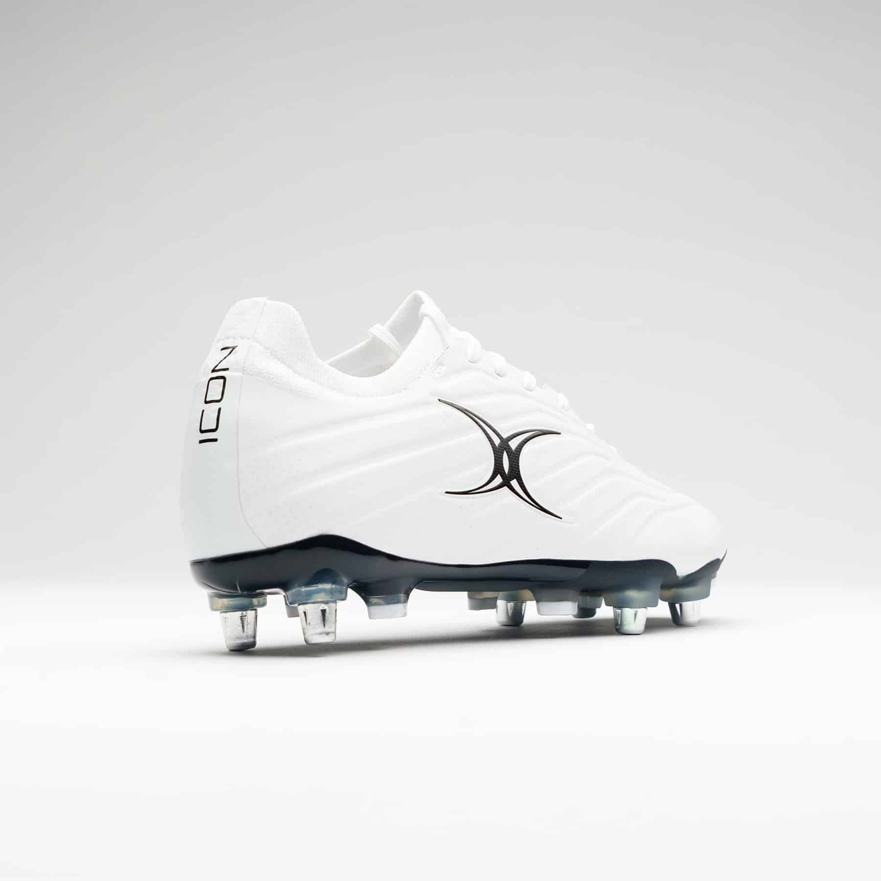Gilbert Icon X Rugby Boots - 6 Studs (White) - Image 6