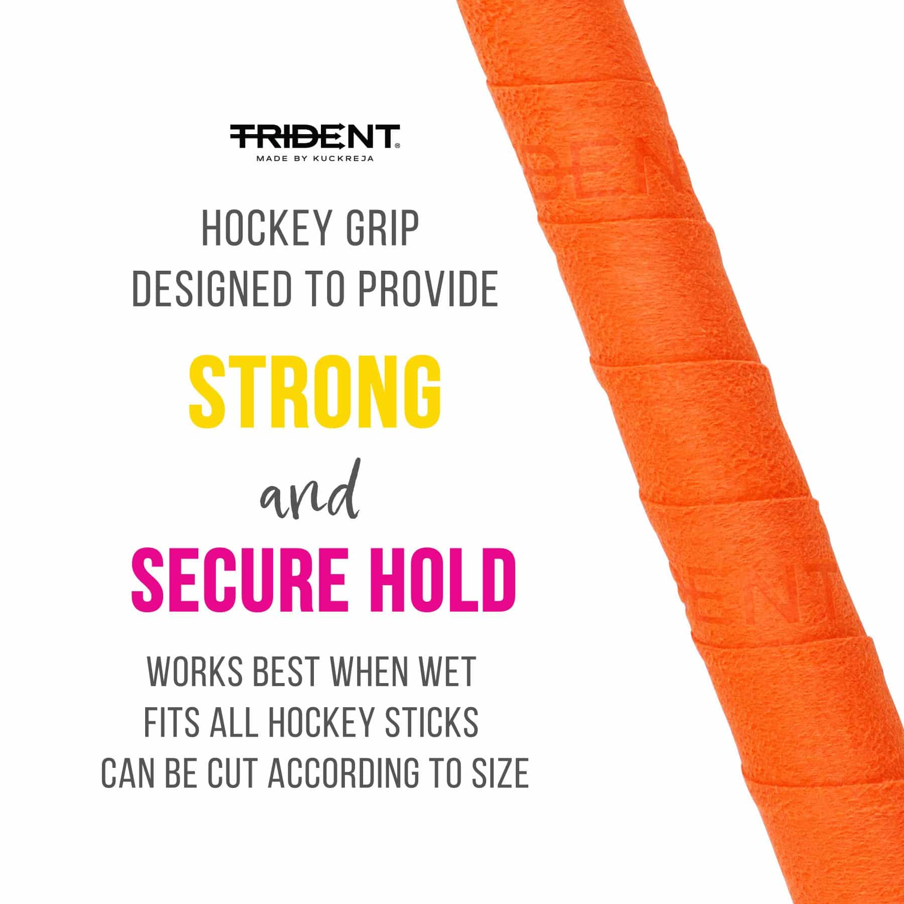 Trident Master Chamois Grip - Fluo Orange - Image 2